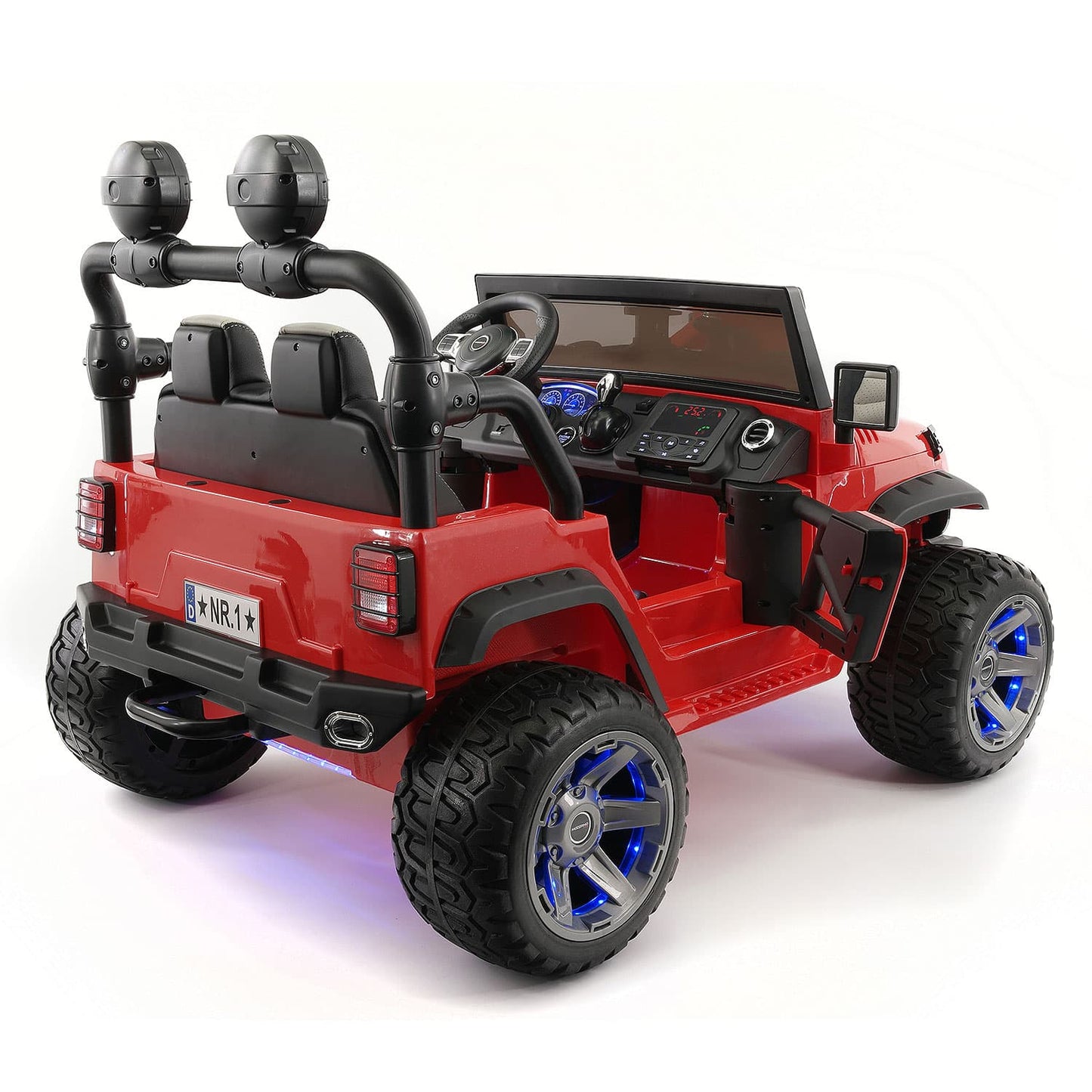 Trail Explorer 24V Kids Ride-On Car Truck with R/C Parental Remote | Cherry Red