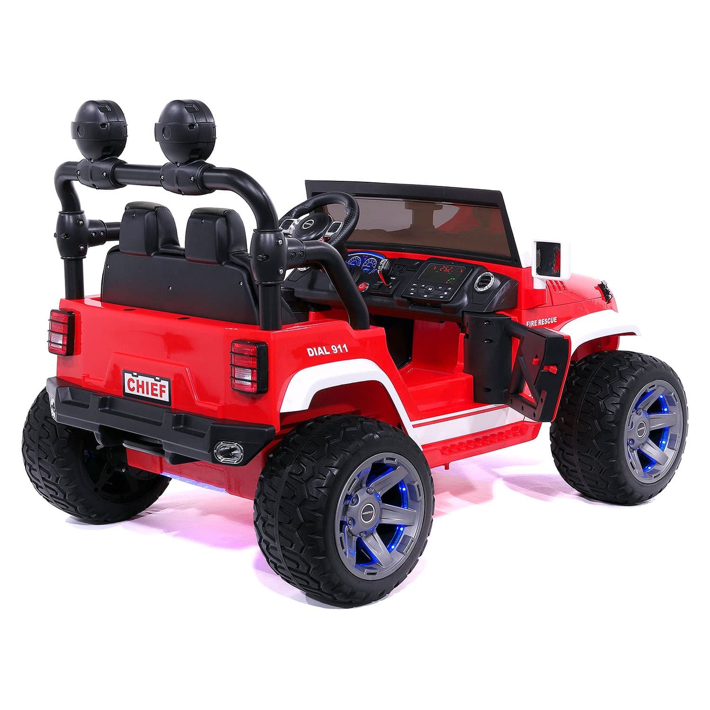 Trail Explorer 24V Kids Ride-On Car Truck with R/C Parental Remote | Fire Rescue