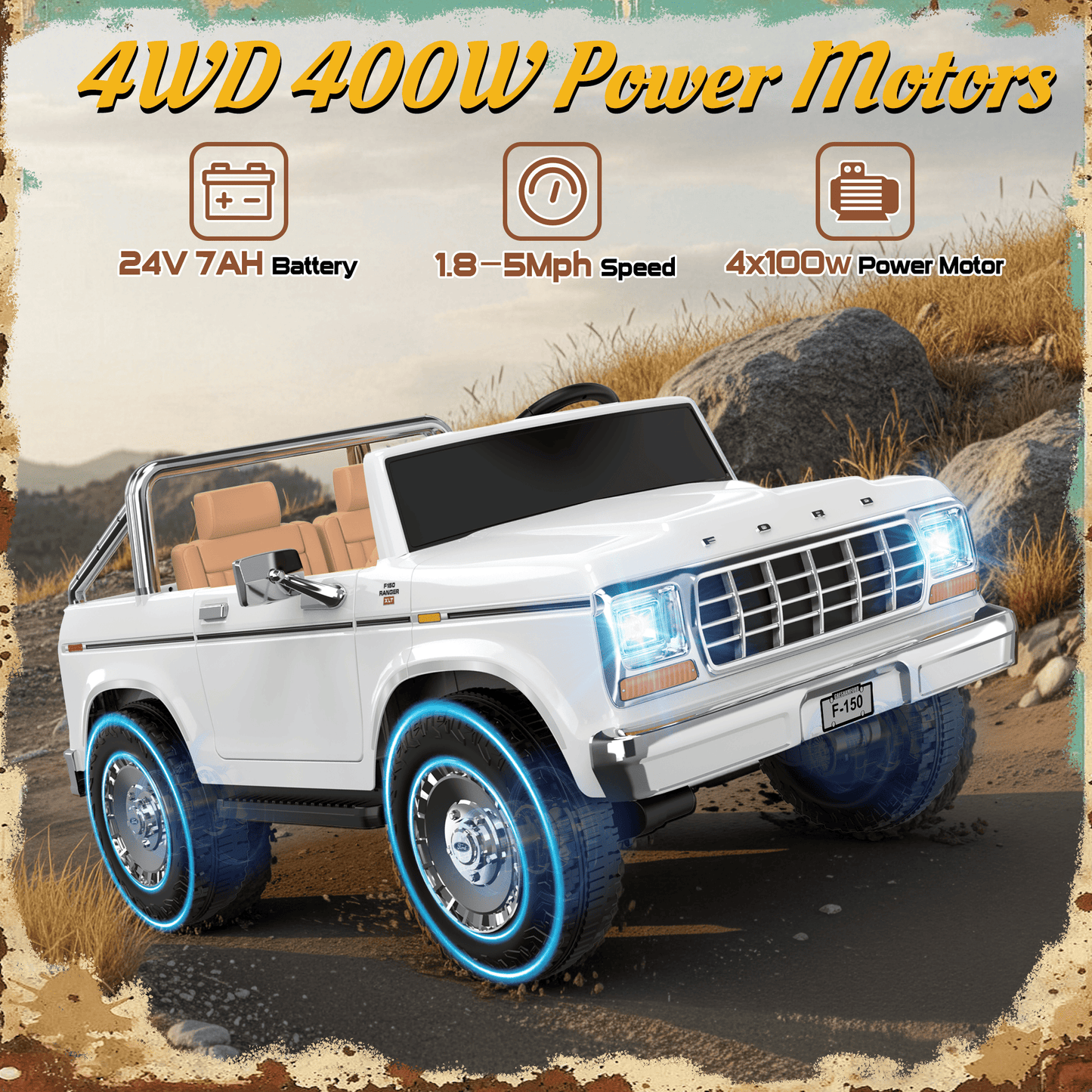 24V Licensed Ford F-150 Kids Ride-On