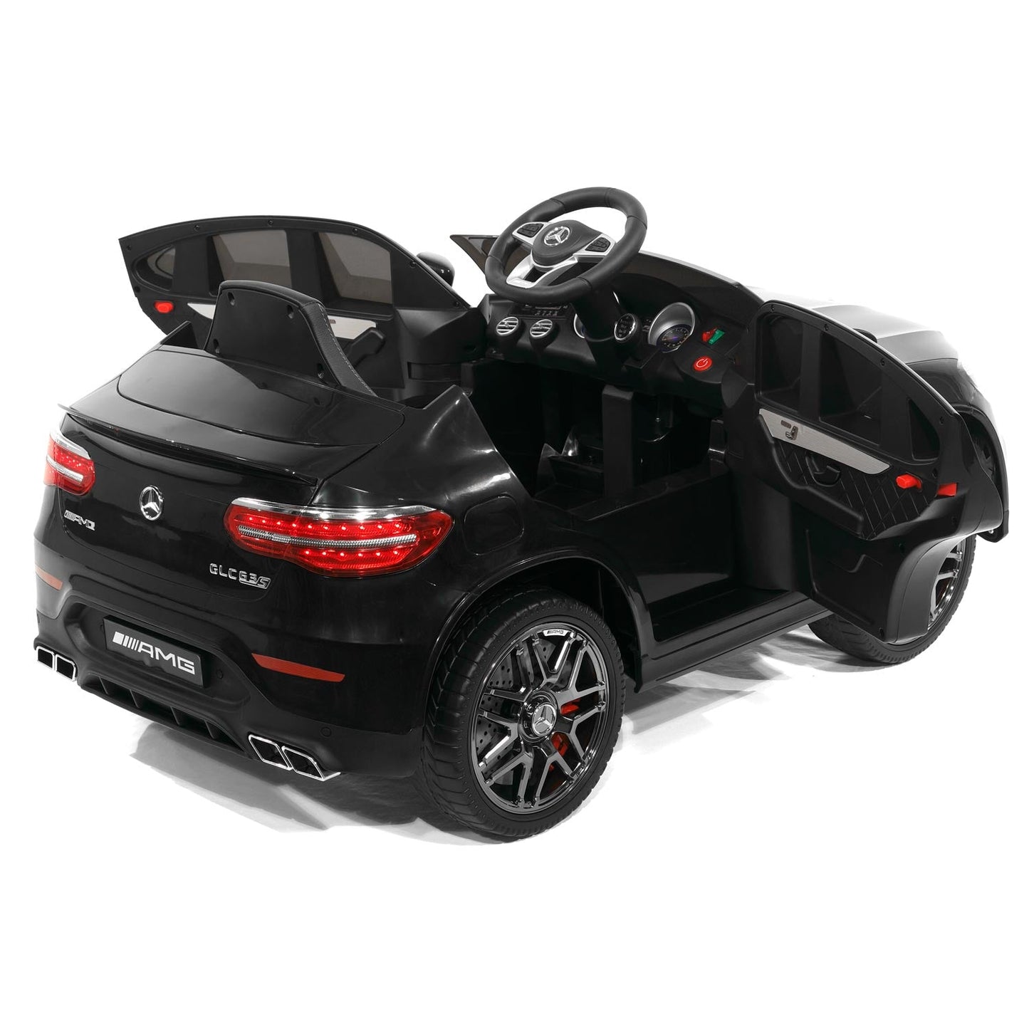 Mercedes AMG GLC 63S 12V 4WD Kids Ride-On Car with R/C Parental Remote | Black