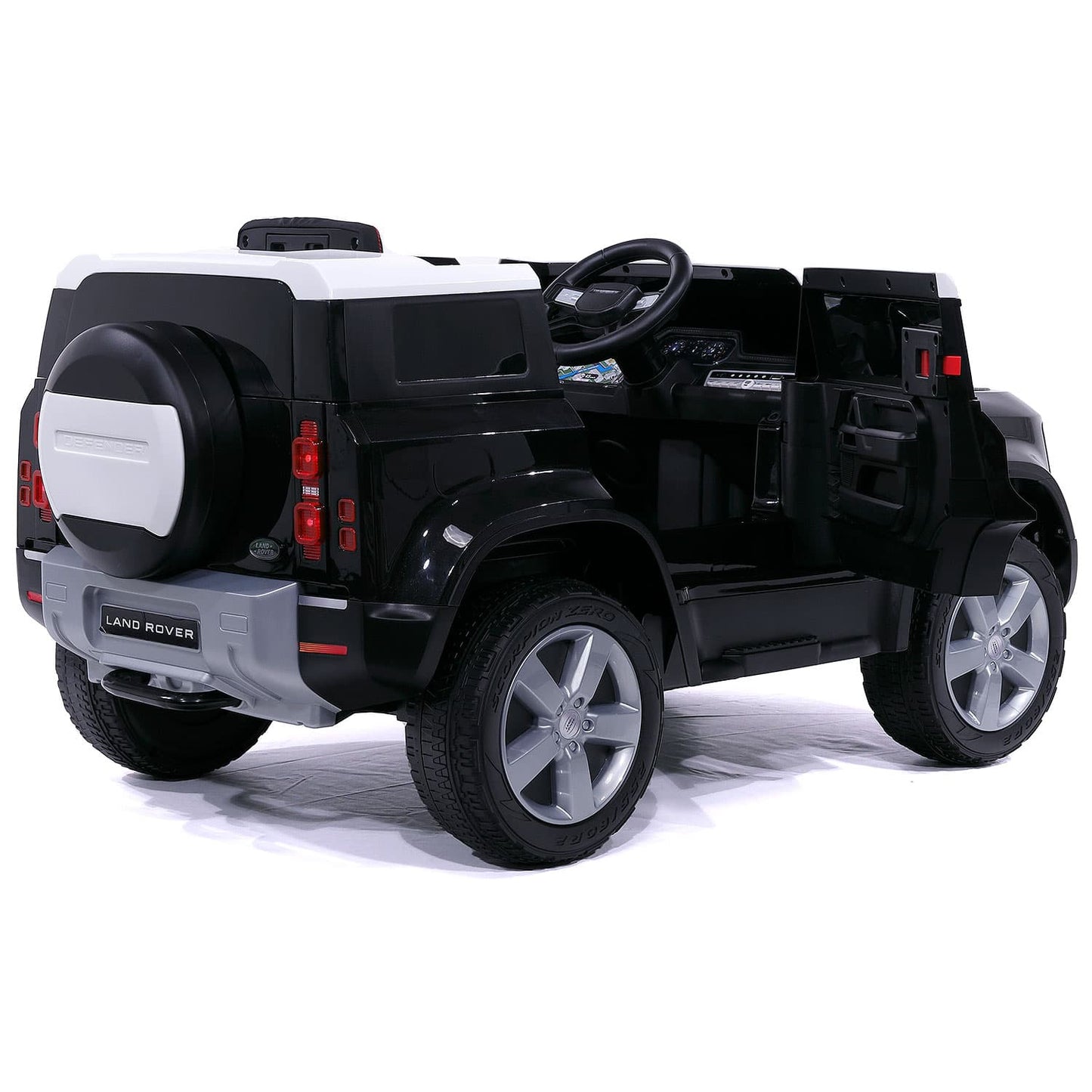 Land Rover Defender 12V Kids Ride-On Car with R/C Parental Remote | Black