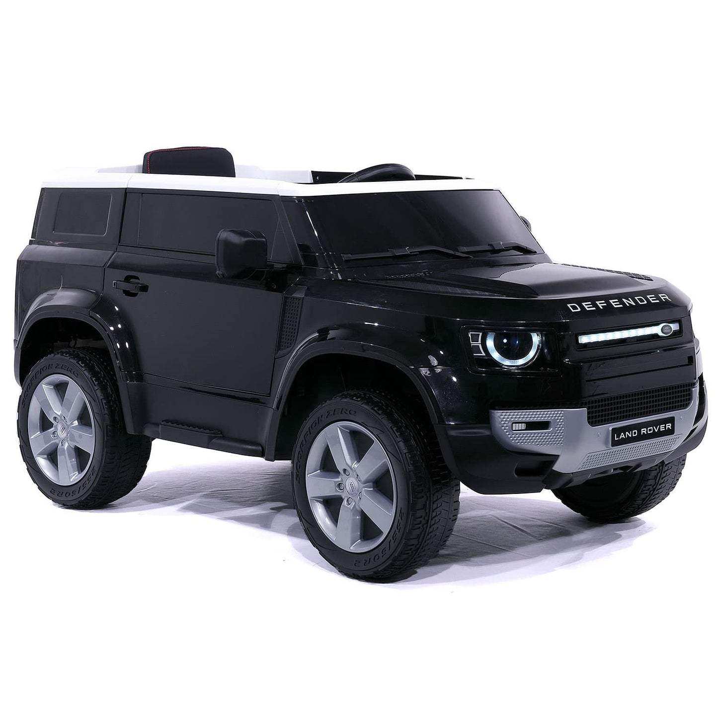 Land Rover Defender 12V Kids Ride-On Car with R/C Parental Remote | Black