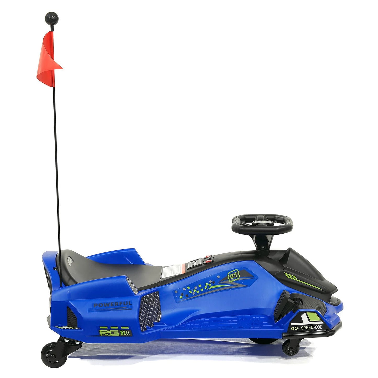360° Drift Glider 24V Kids Ride-On Go-Kart | Blue