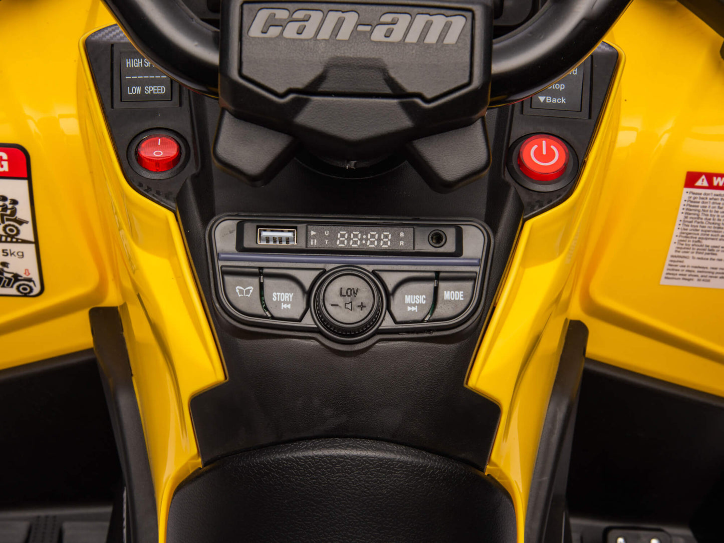 Can-Am Outlander 24V 4WD Kids Ride-On ATV Quad | Yellow