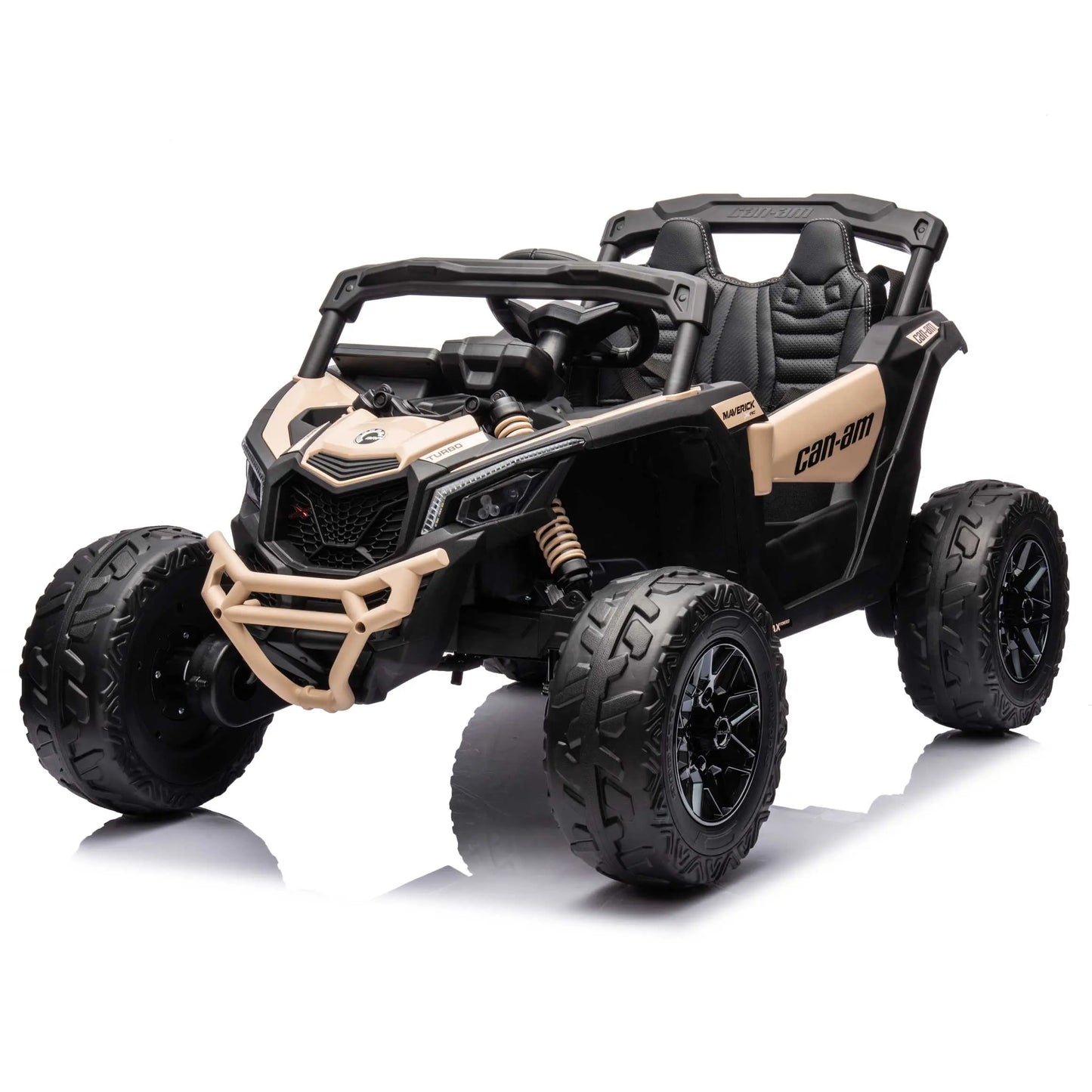 Can-Am Maverick Custom Edition 24V Kids Ride-On UTV Buggy Car | Desert Tan