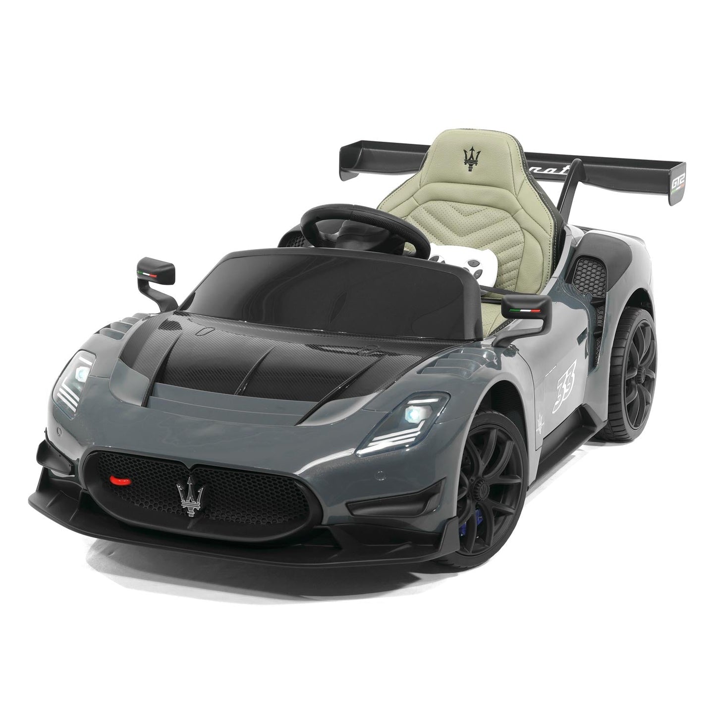 Maserati GT2 24V Kids Ride-On Car with R/C Parental Remote | Gray