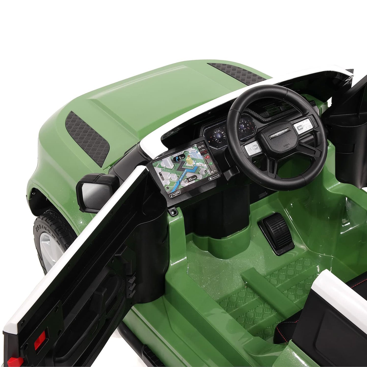Land Rover Defender 12V Kids Ride-On Car with R/C Parental Remote | Green