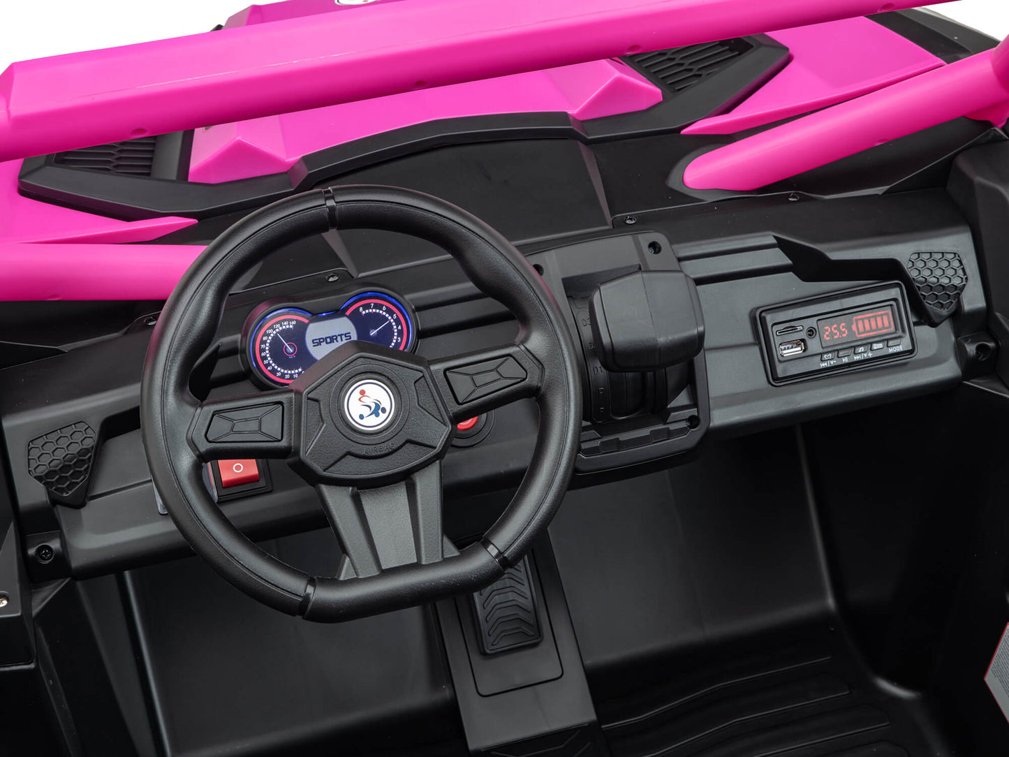 Ridington MAX-R 24V Kids Ride-On UTV Buggy with R/C Parental Remote | Pink