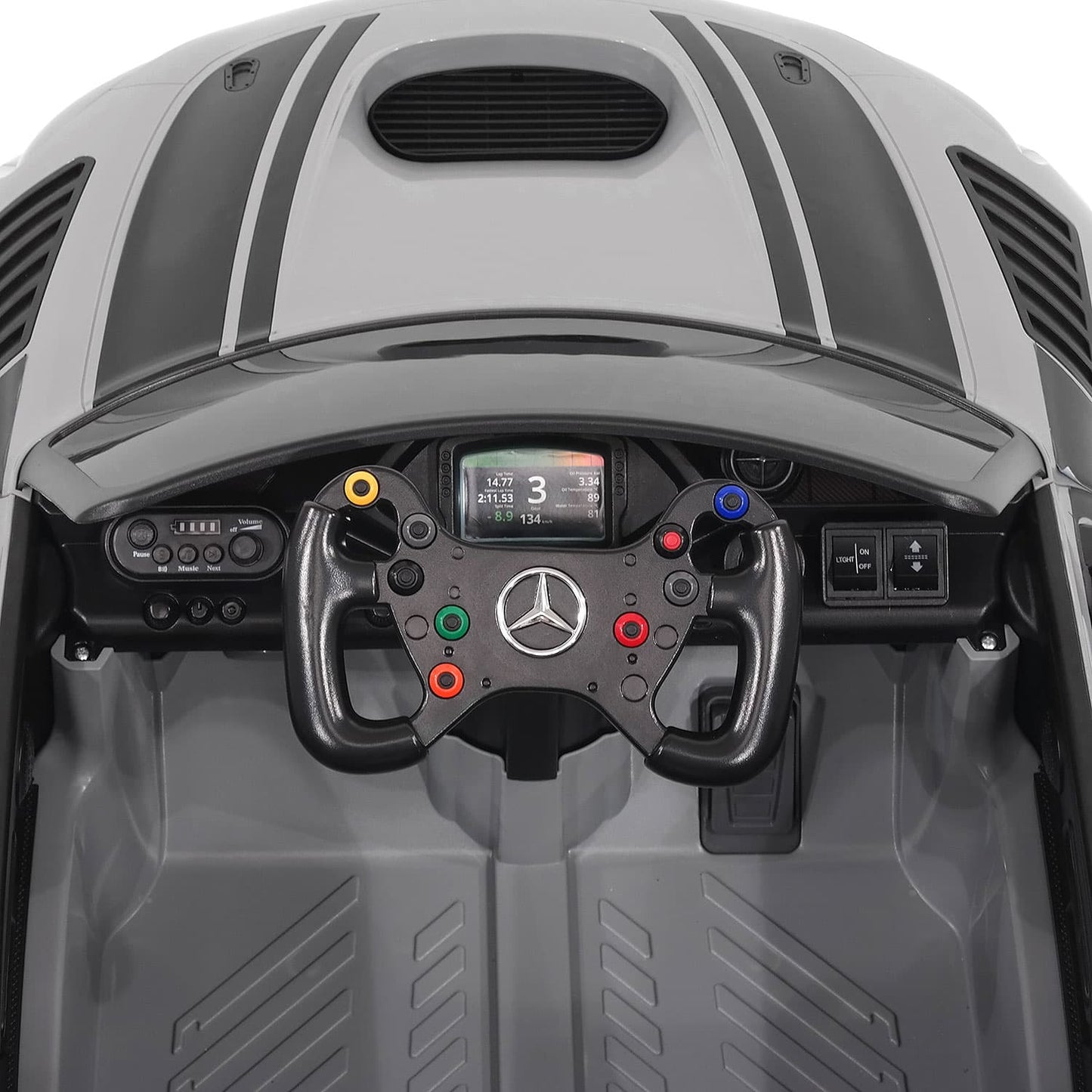 Mercedes AMG GT3 EVO 12V Kids Ride-On Car with R/C Parental Remote | Green