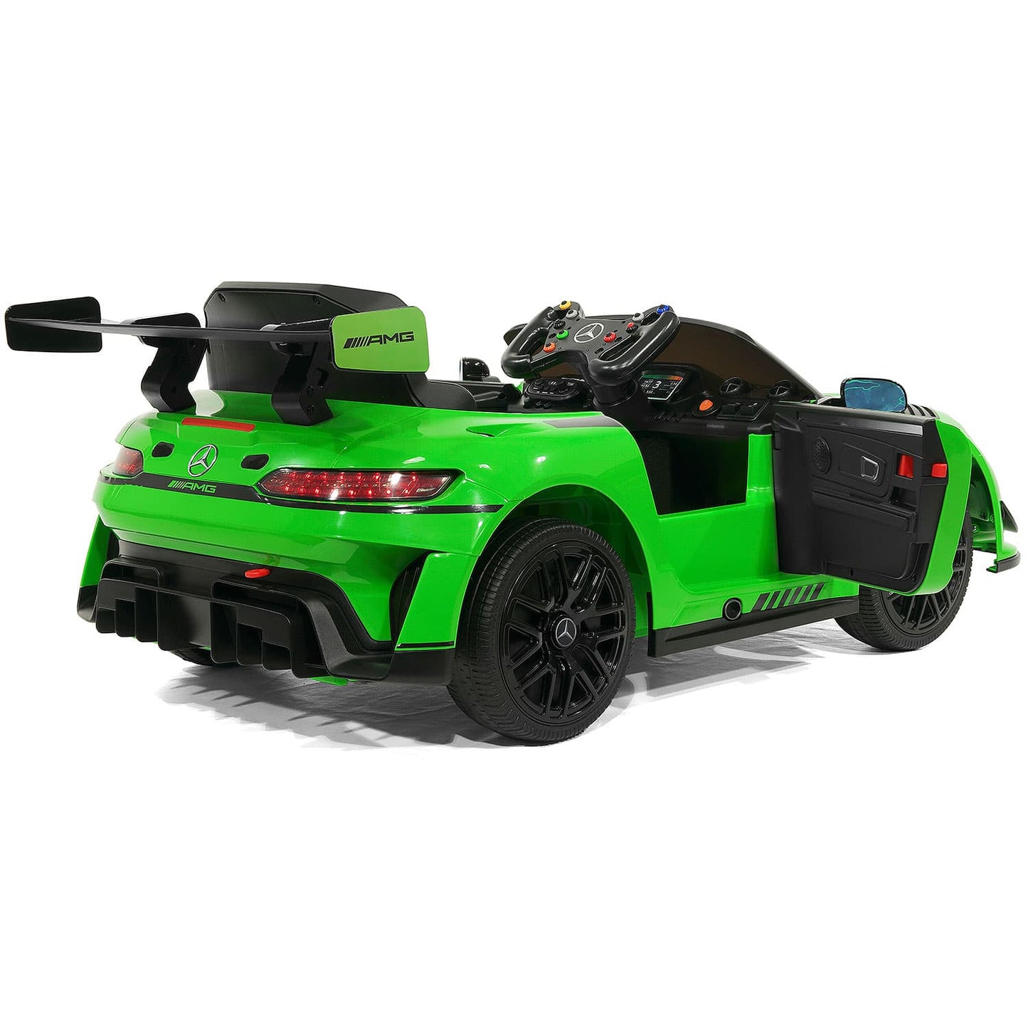 Mercedes AMG GT3 EVO 12V Kids Ride-On Car with R/C Parental Remote | Green