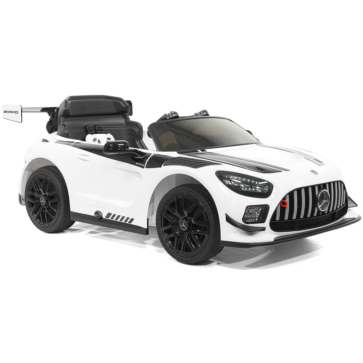 Mercedes AMG GT3 EVO 12V Kids Ride-On Car with R/C Parental Remote | White