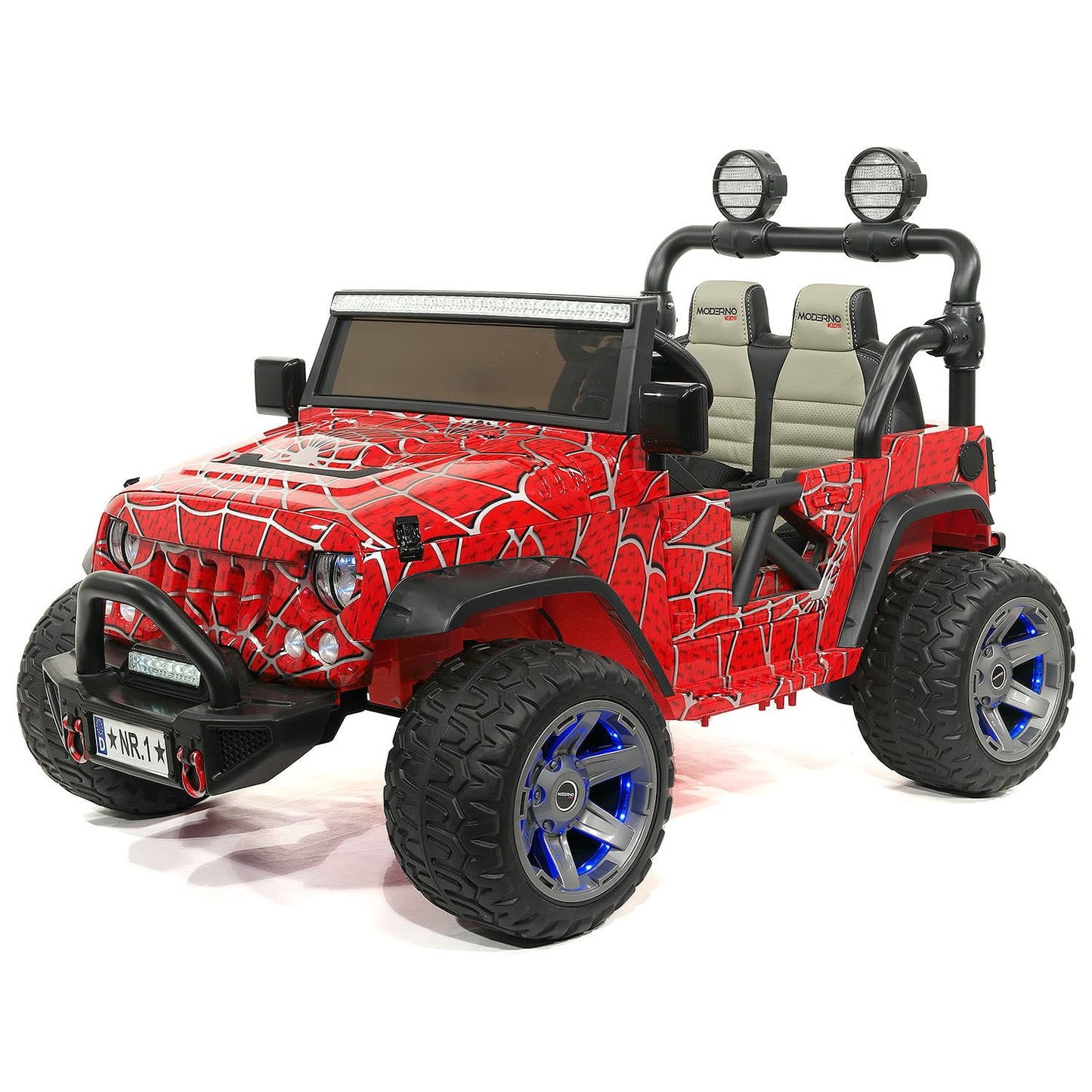 Trail Explorer 24V Kids Ride-On Car Truck with R/C Parental Remote | Spider Red
