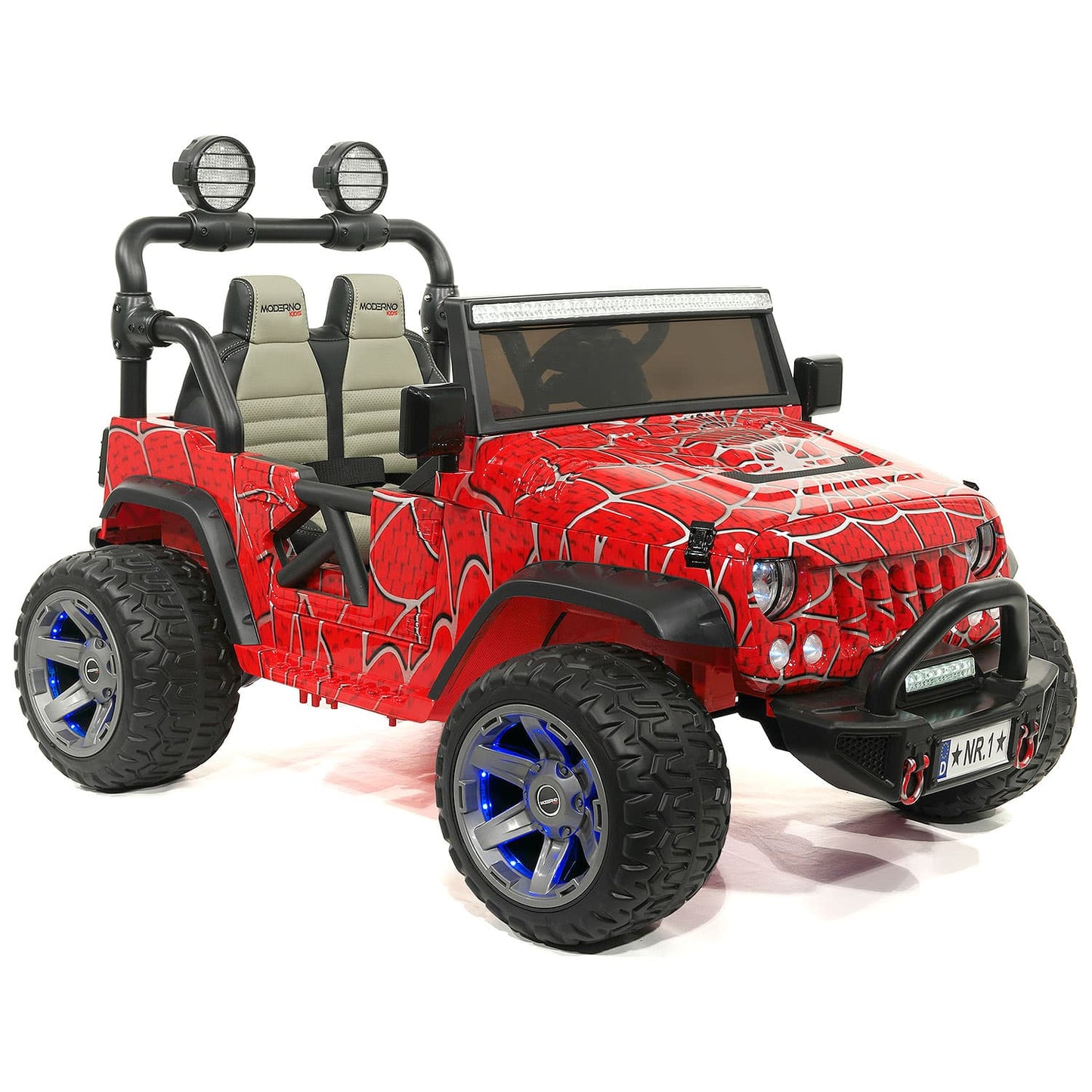 Trail Explorer 24V Kids Ride-On Car Truck with R/C Parental Remote | Spider Red