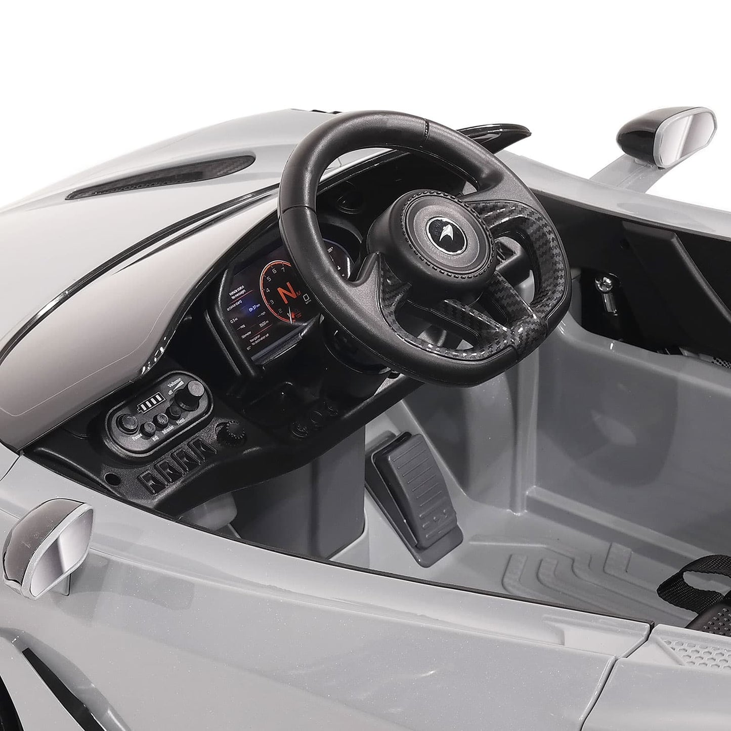 McLaren 765LT 12V Kids Ride-On Car with R/C Parental Remote | Gray