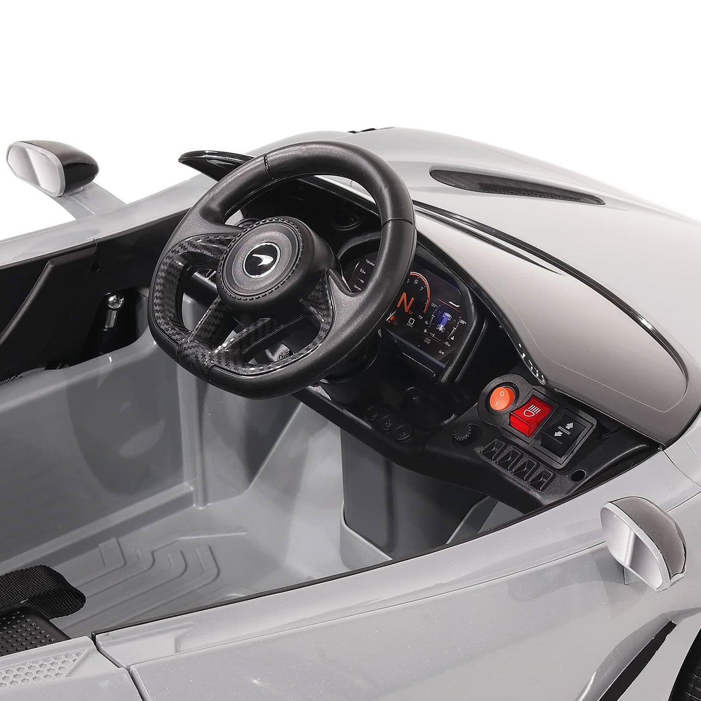 McLaren 765LT 12V Kids Ride-On Car with R/C Parental Remote | White