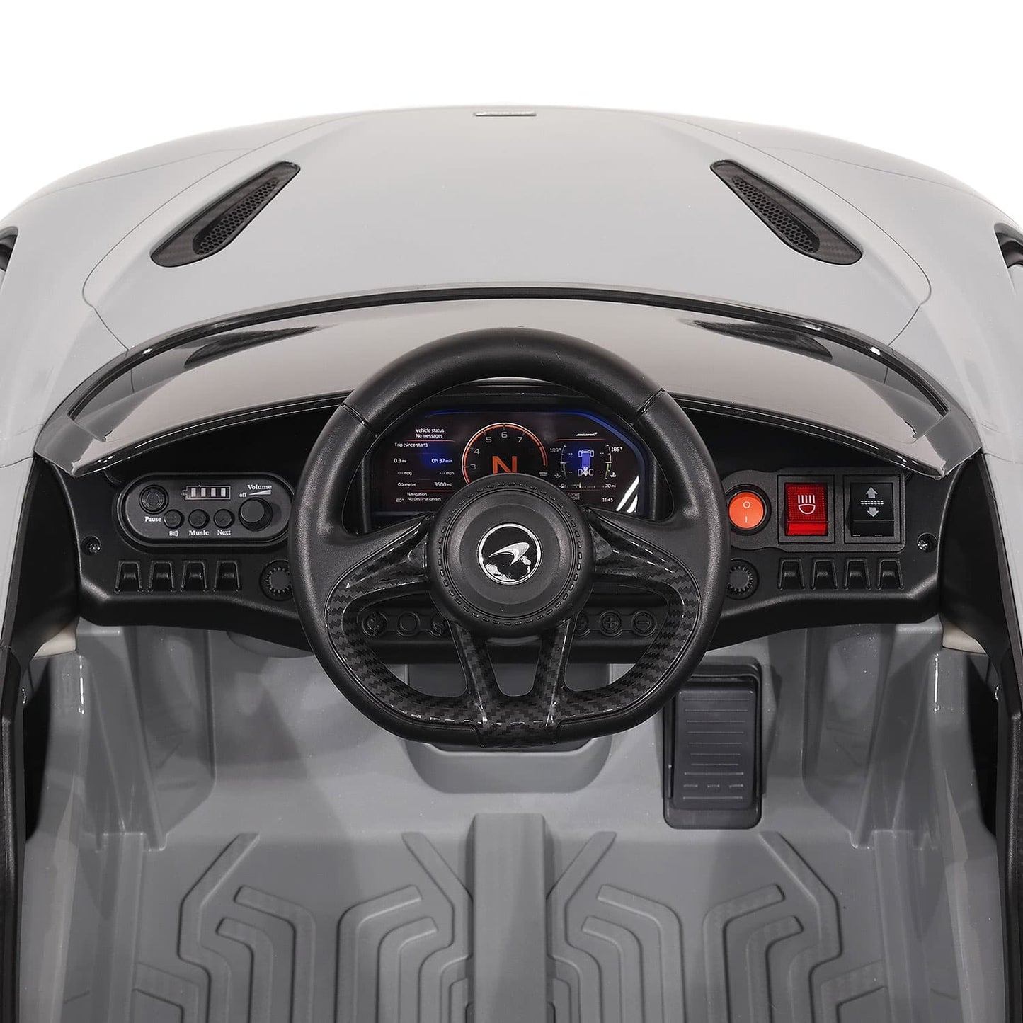 McLaren 765LT 12V Kids Ride-On Car with R/C Parental Remote | Gray