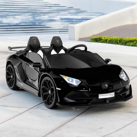 Lamborghini Aventador SVJ Drift Edition 24V Kids Ride-On Car with R/C Parental Remote | Black