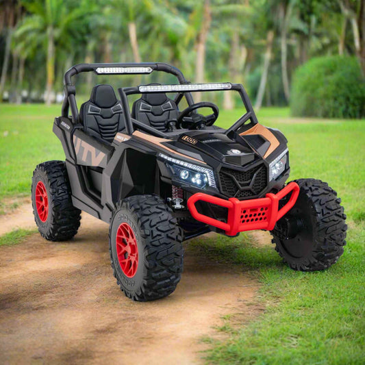 Ridington MAX-R 24V Kids Ride-On UTV Buggy with R/C Parental Remote | Black