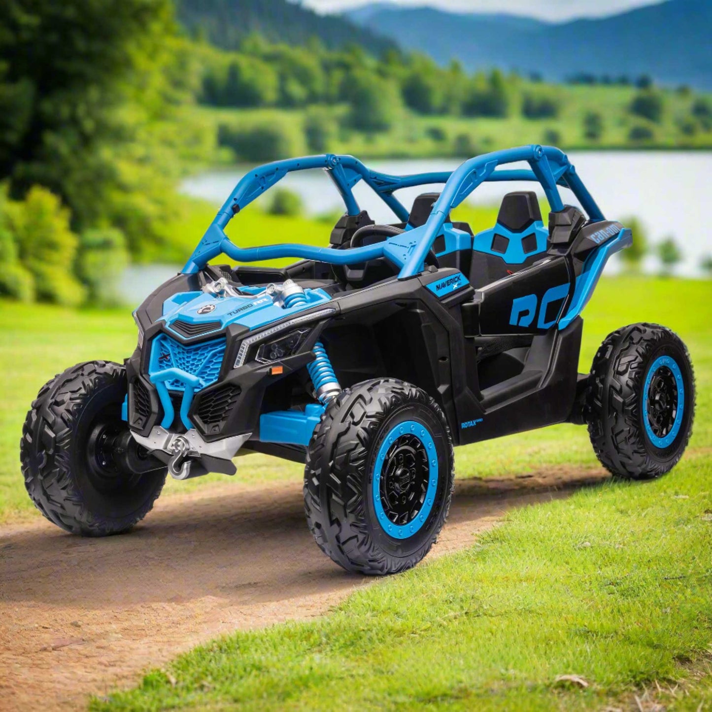 Can-Am Maverick XL Custom Edition 24V Kids Ride-On UTV Buggy Car | Blue