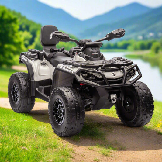 Can-Am Outlander 24V 4WD Kids Ride-On ATV Quad | Gray