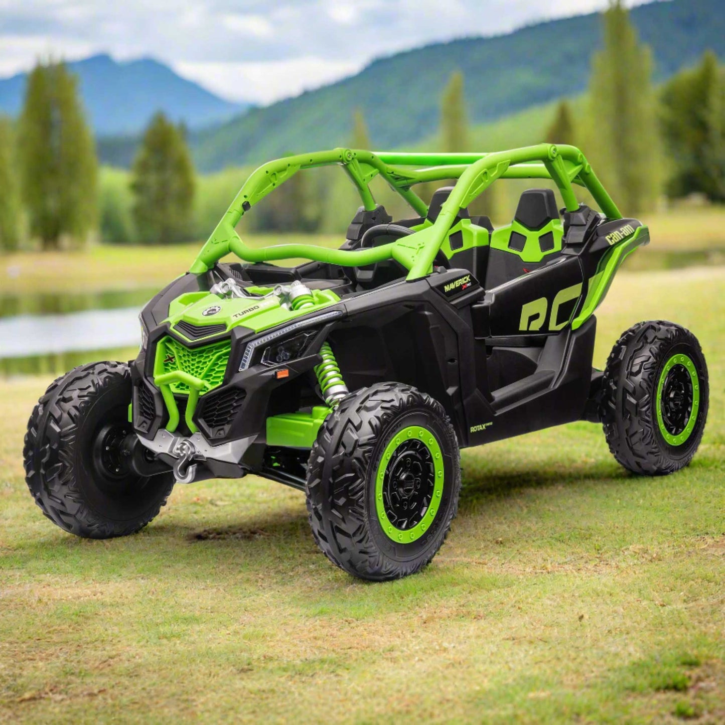 Can-Am Maverick XL Custom Edition 24V Kids Ride-On UTV Buggy Car | Green