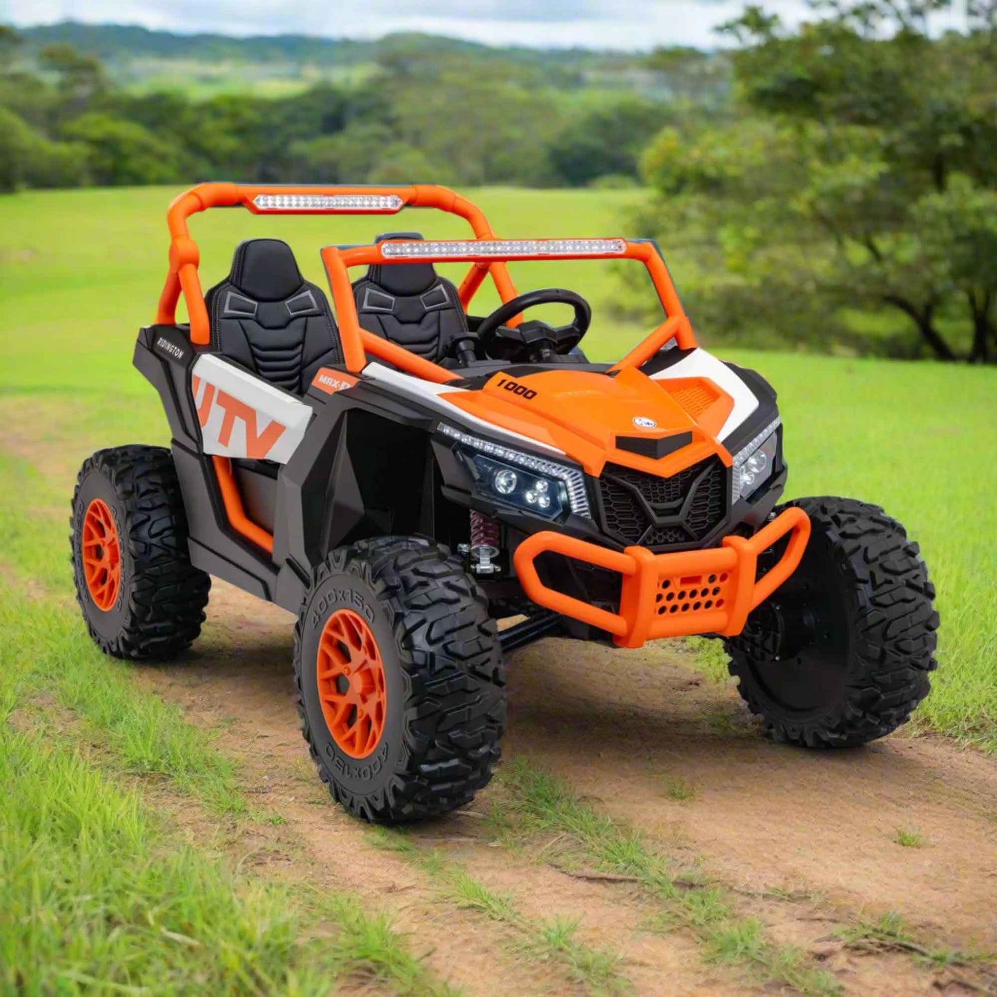Ridington MAX-R 24V Kids Ride-On UTV Buggy with R/C Parental Remote | Orange
