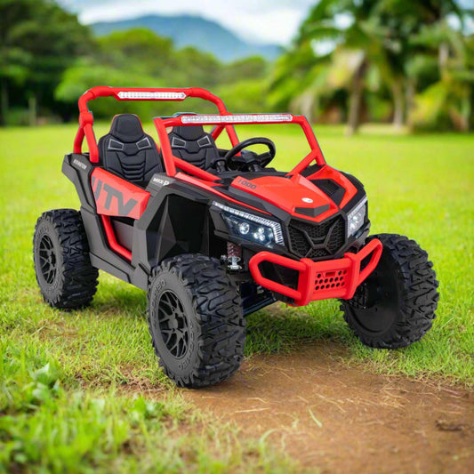 Ridington MAX-R 24V Kids Ride-On UTV Buggy with R/C Parental Remote | Red