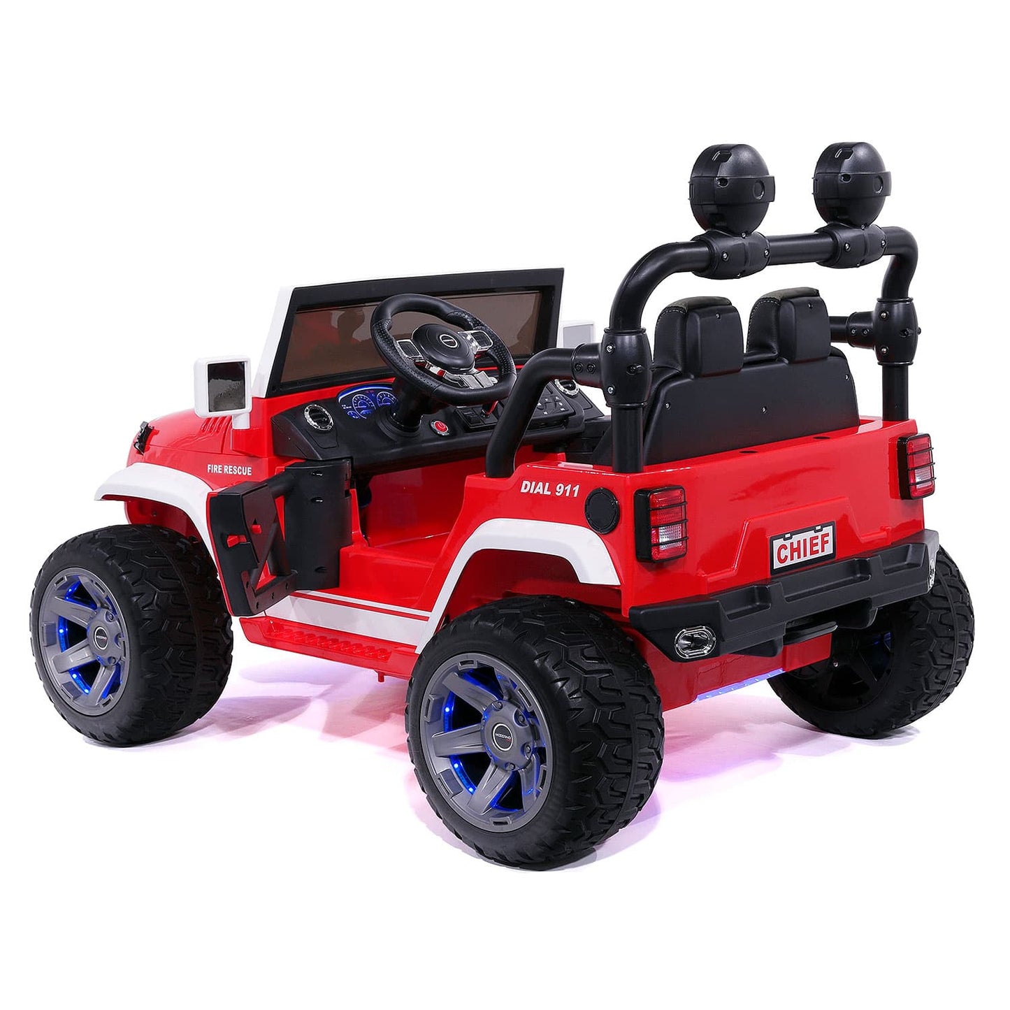 Trail Explorer 24V Kids Ride-On Car Truck with R/C Parental Remote | Fire Rescue