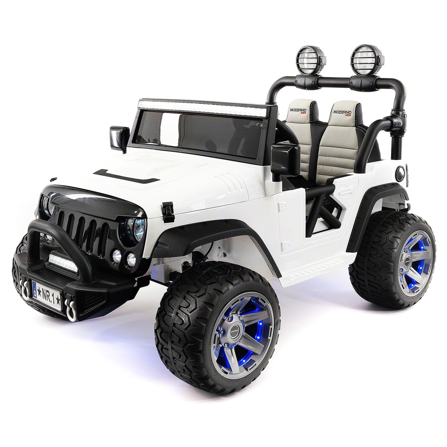 Trail Explorer 24V Kids Ride-On Car Truck with R/C Parental Remote | White