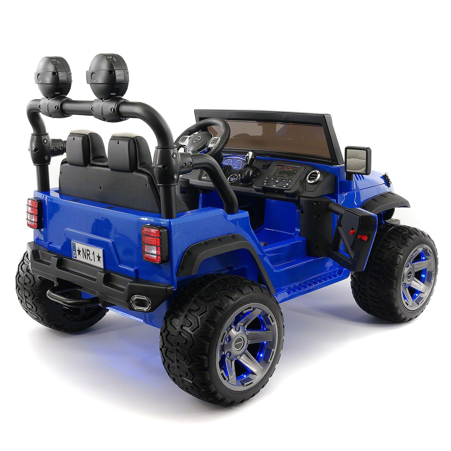 Trail Explorer 12V Kids Ride-On Car Truck with R/C Parental Remote + Spare Battery | Blue