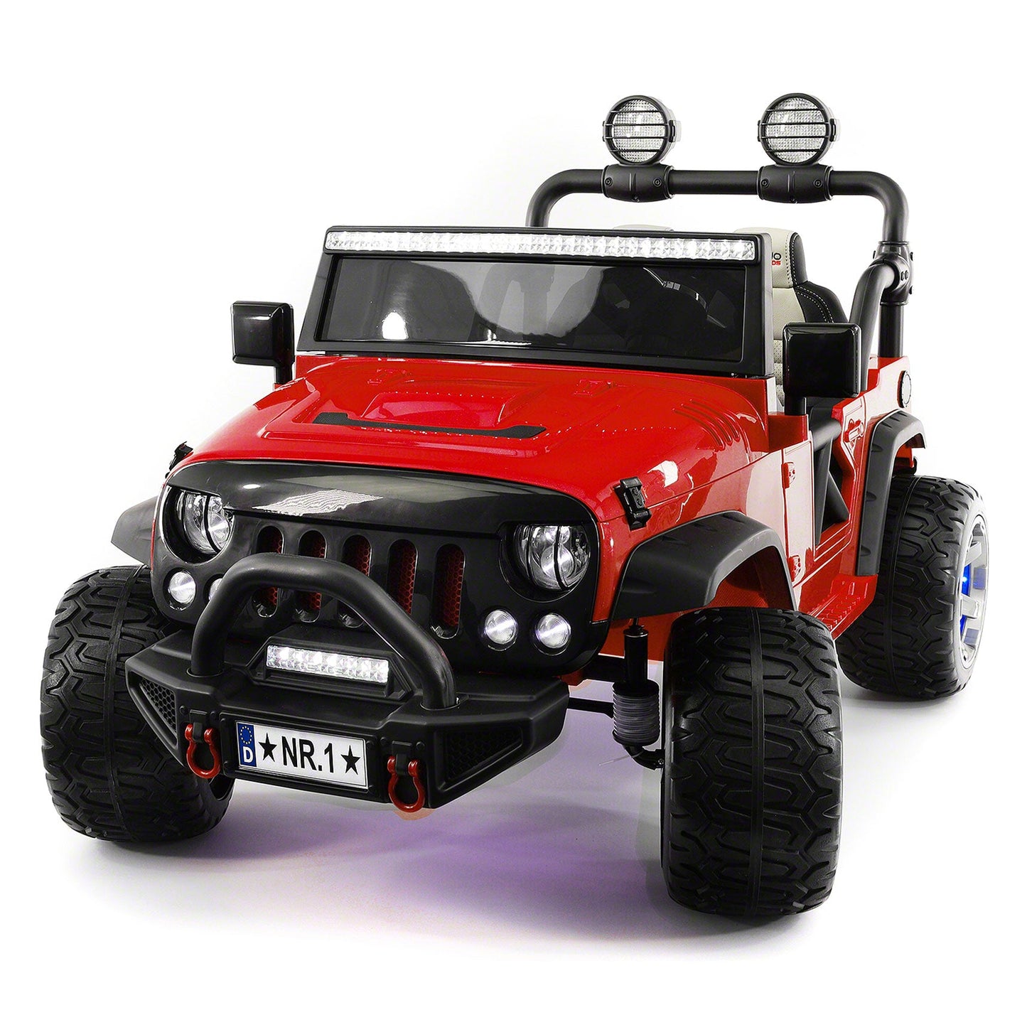 Trail Explorer 12V Kids Ride-On Car Truck with R/C Parental Remote + Spare Battery | Cherry Red