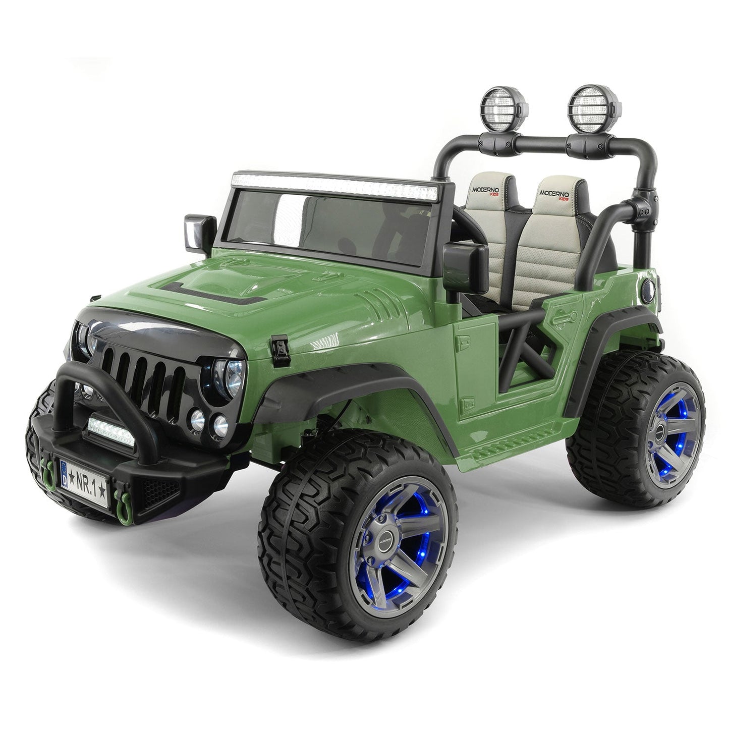 Trail Explorer 12V Kids Ride-On Car Truck with R/C Parental Remote | Olive Green