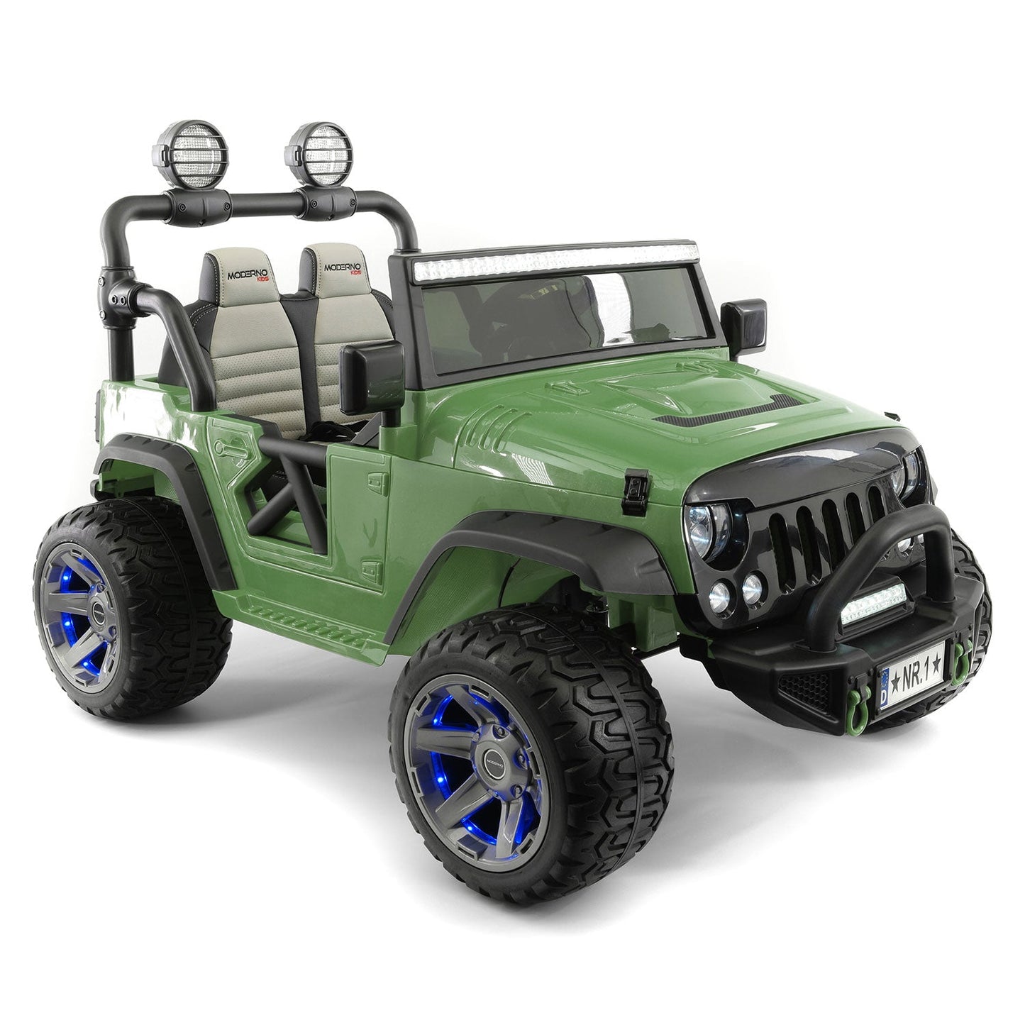 Trail Explorer 12V Kids Ride-On Car Truck with R/C Parental Remote + Spare Battery | Olive