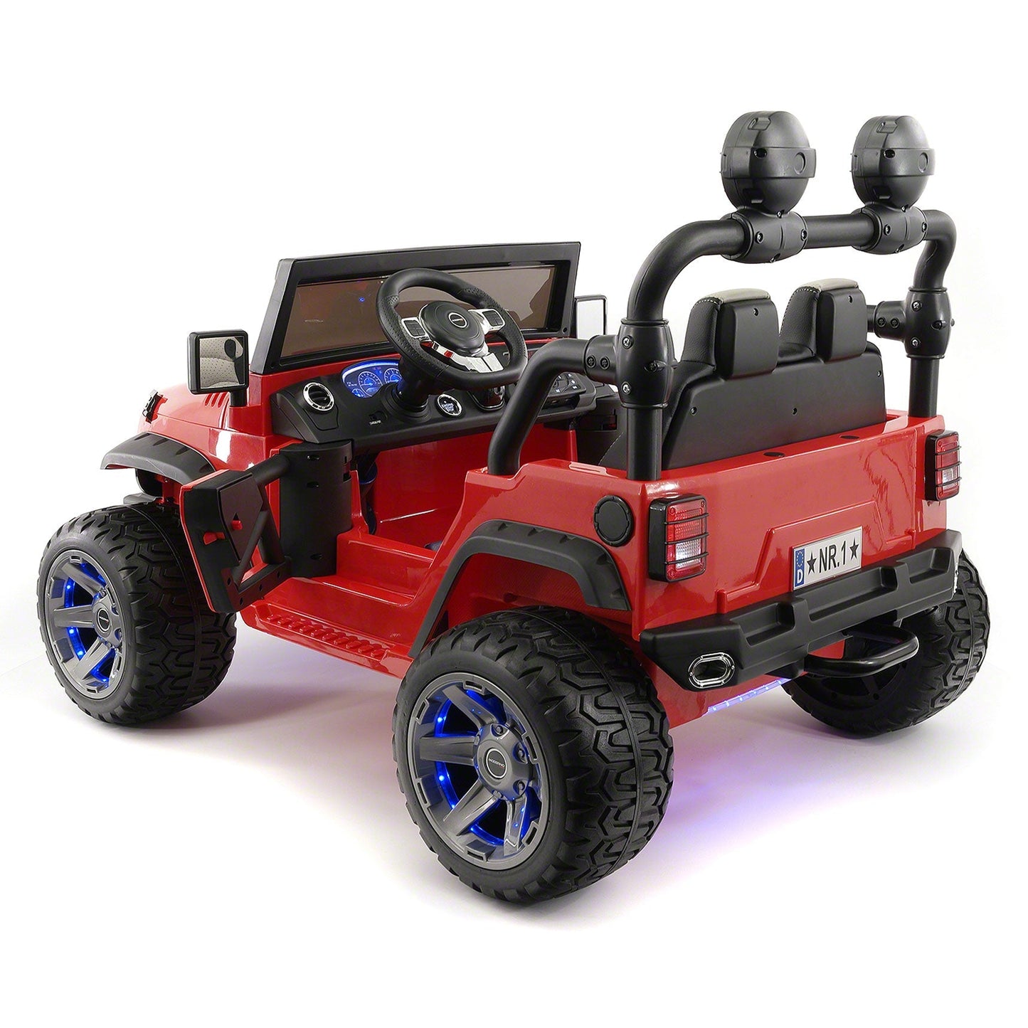 Trail Explorer 24V Kids Ride-On Car Truck with R/C Parental Remote | Cherry Red