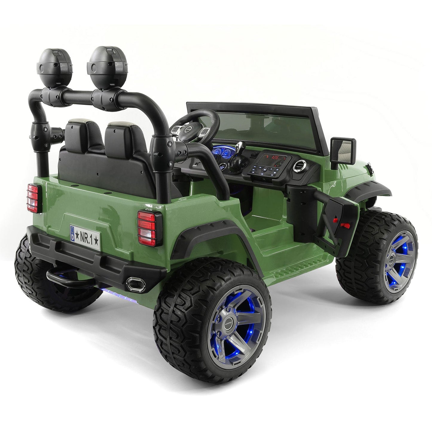 Trail Explorer 12V Kids Ride-On Car Truck with R/C Parental Remote | Olive Green