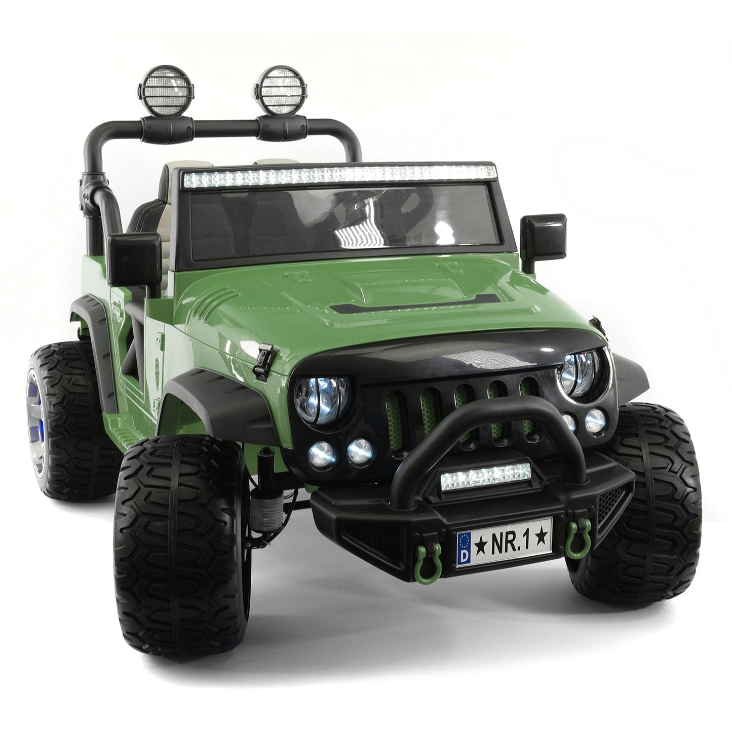 Trail Explorer 12V Kids Ride-On Car Truck with R/C Parental Remote + Spare Battery | Olive