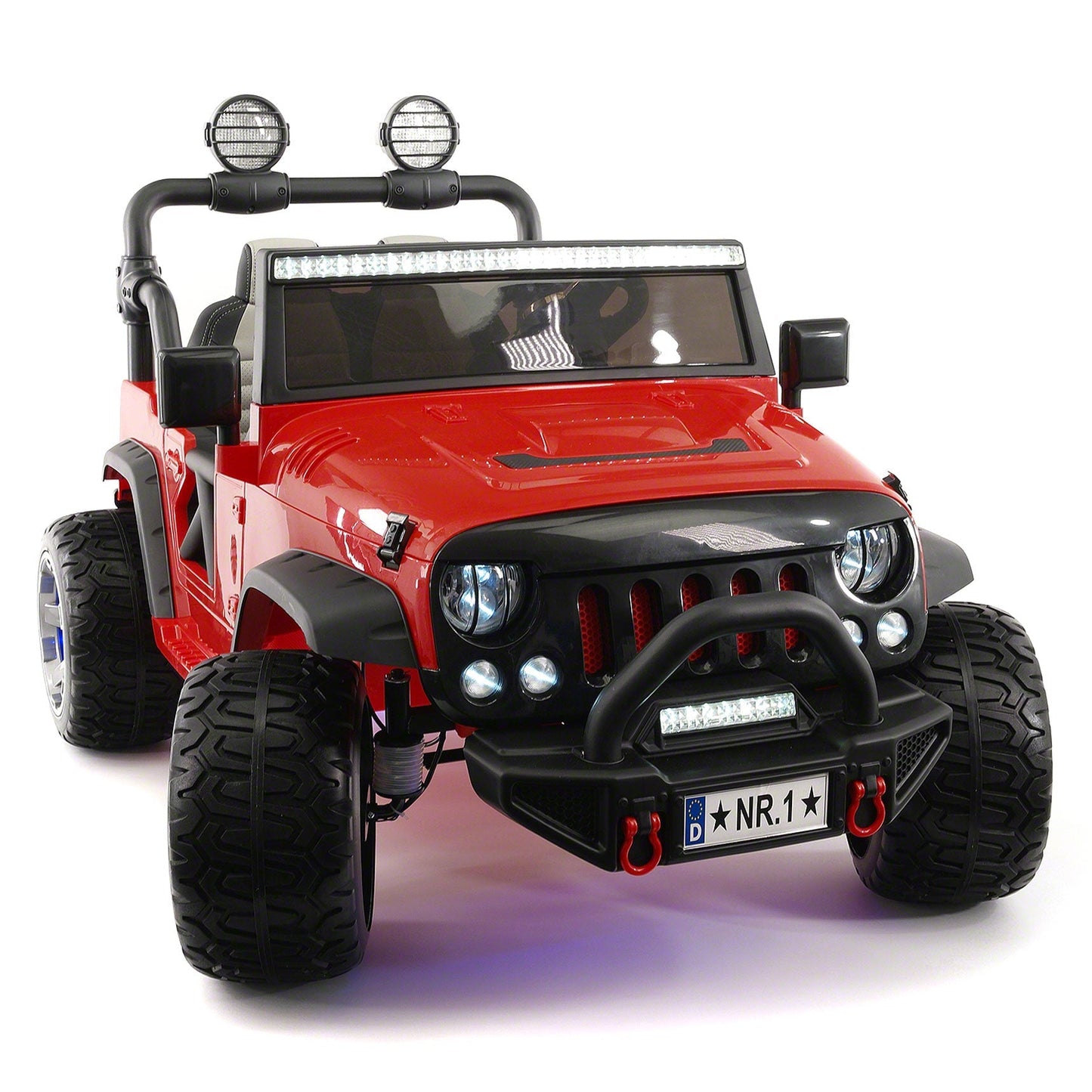 Trail Explorer 24V Kids Ride-On Car Truck with R/C Parental Remote | Cherry Red