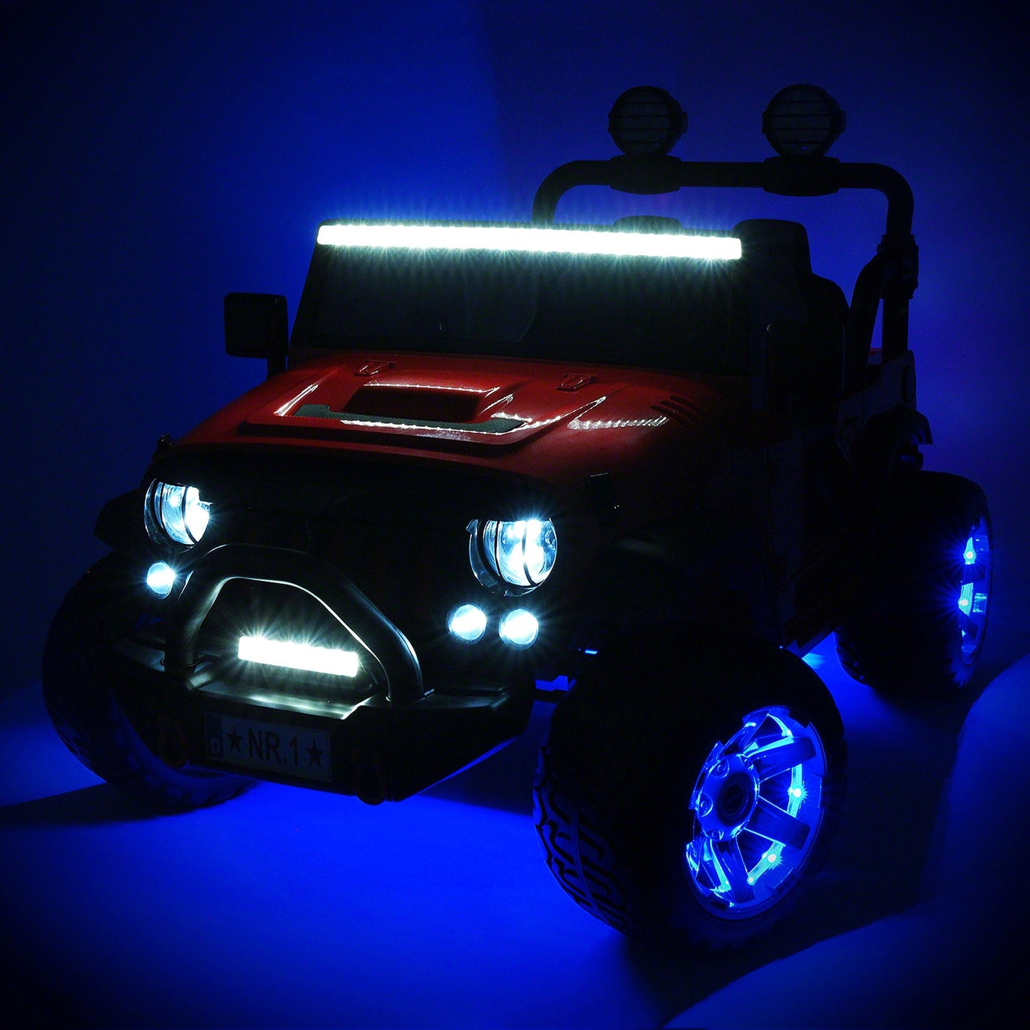 Trail Explorer 12V Kids Ride-On Car Truck with R/C Parental Remote + Spare Battery | Cherry Red