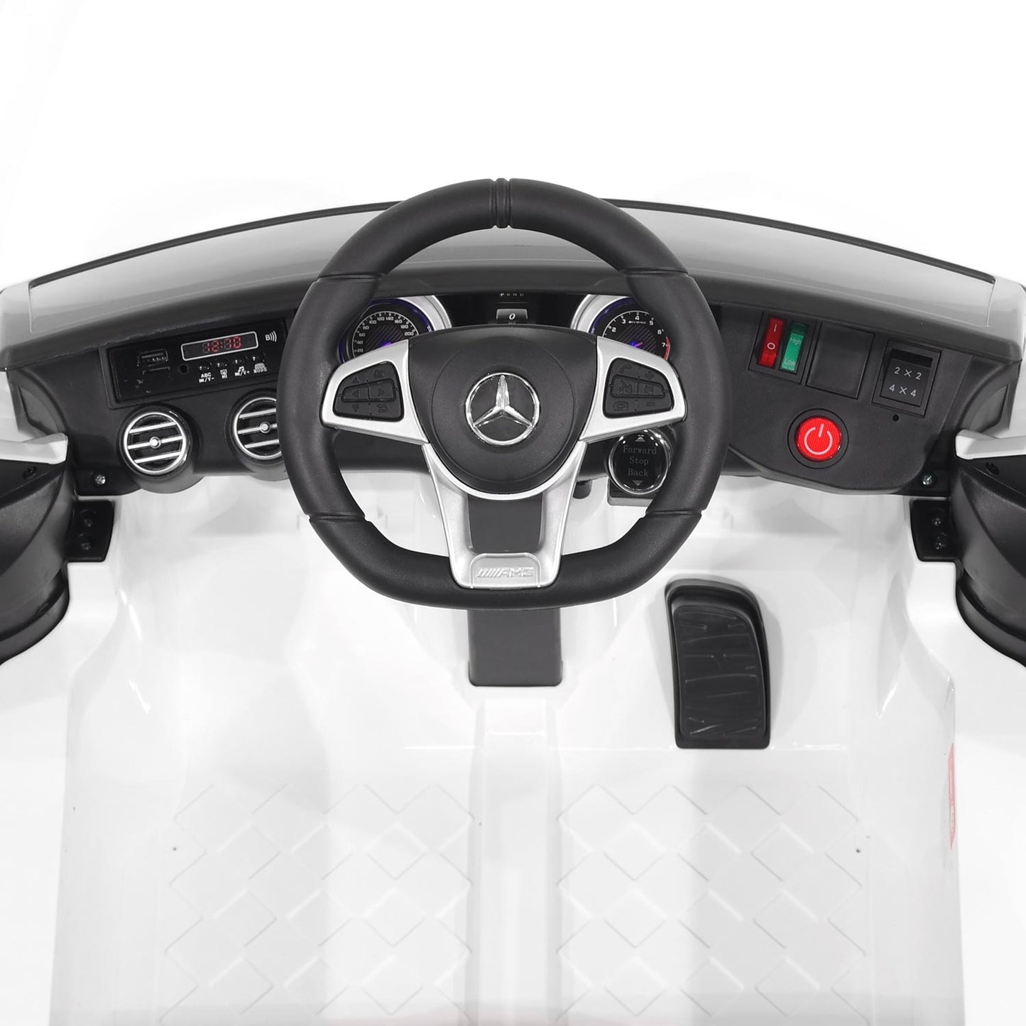 Mercedes AMG GLC 63S 12V 4WD Kids Ride-On Car with R/C Parental Remote | White