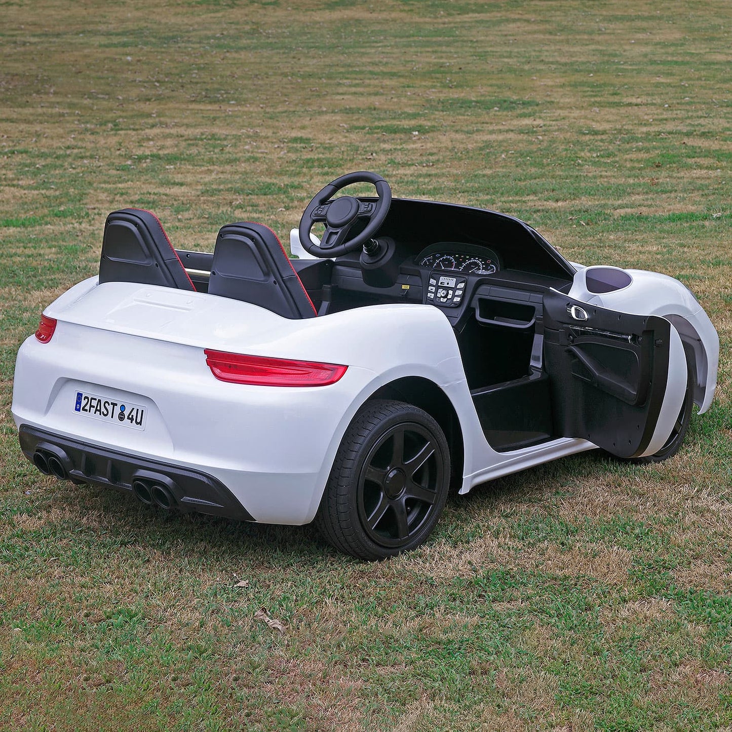 Roadster XXL Sport 24V Big Kids Ride-On Car | White