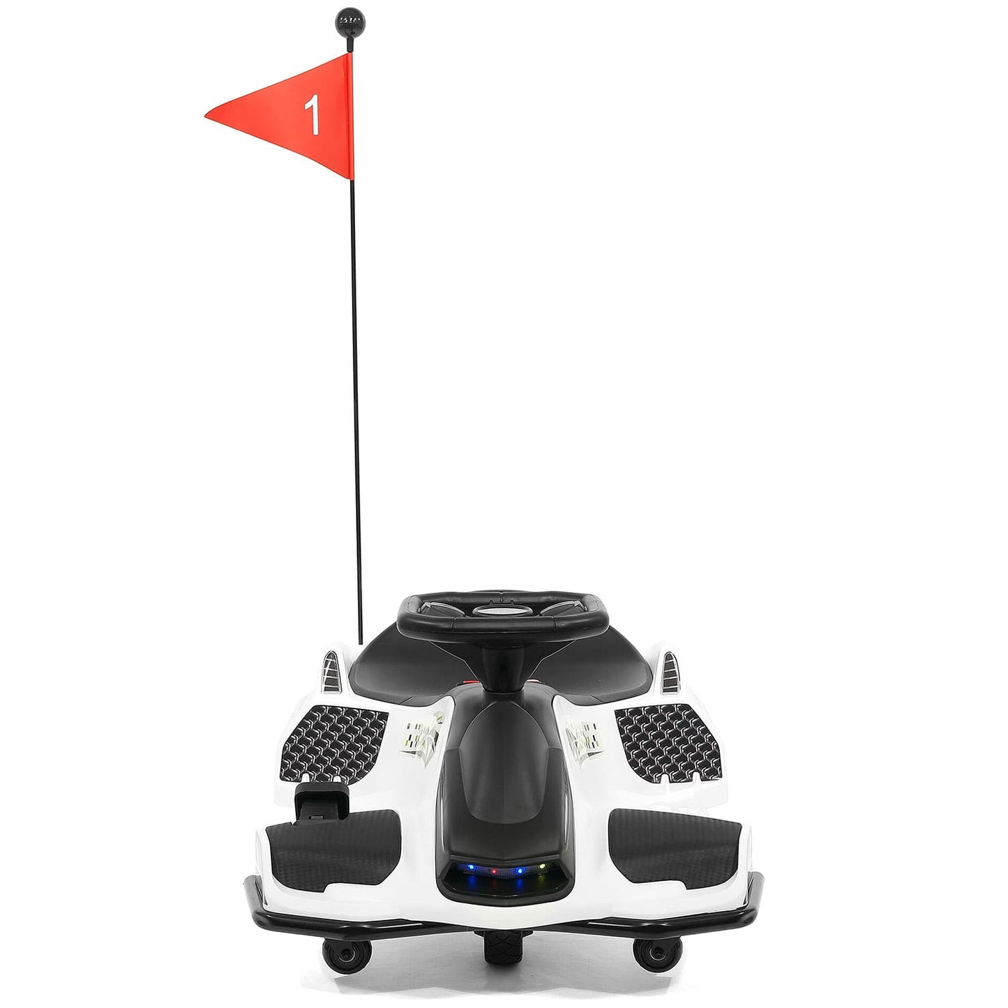 360° Drift Glider 24V Kids Ride-On Go-Kart | White