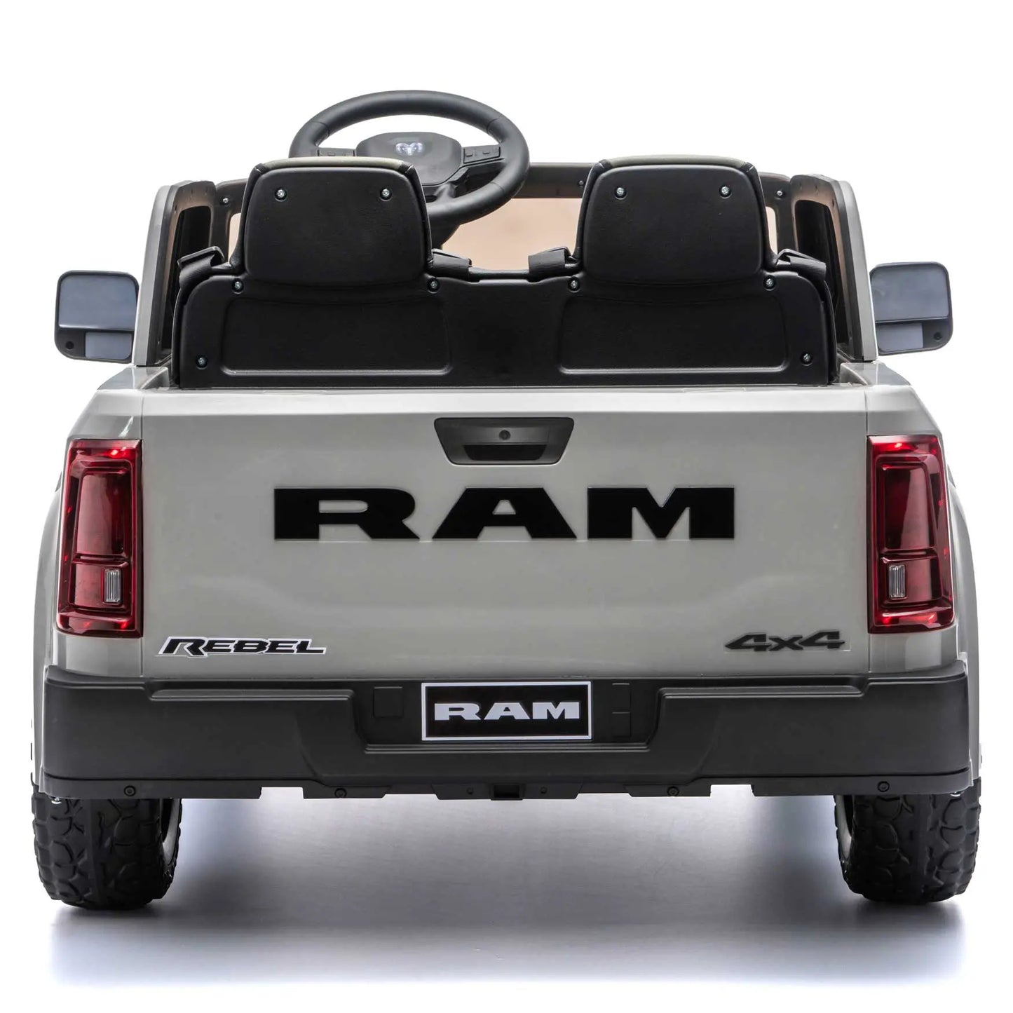 Dodge Ram 2500 Rebel 24V Kids Ride-On Car Truck with R/C Parental Remote | Gray