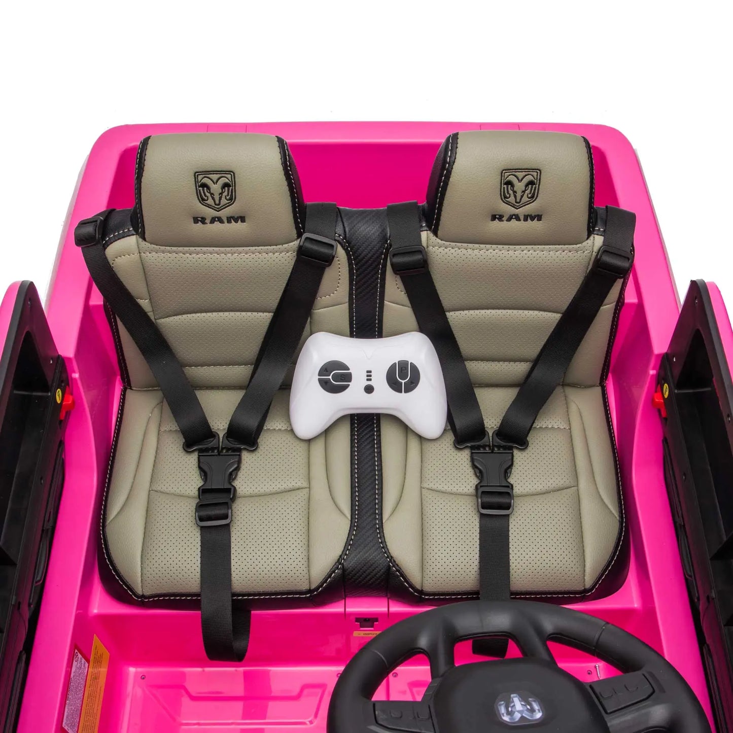 Dodge Ram 2500 Rebel 24V Kids Ride-On Car Truck with R/C Parental Remote | Pink