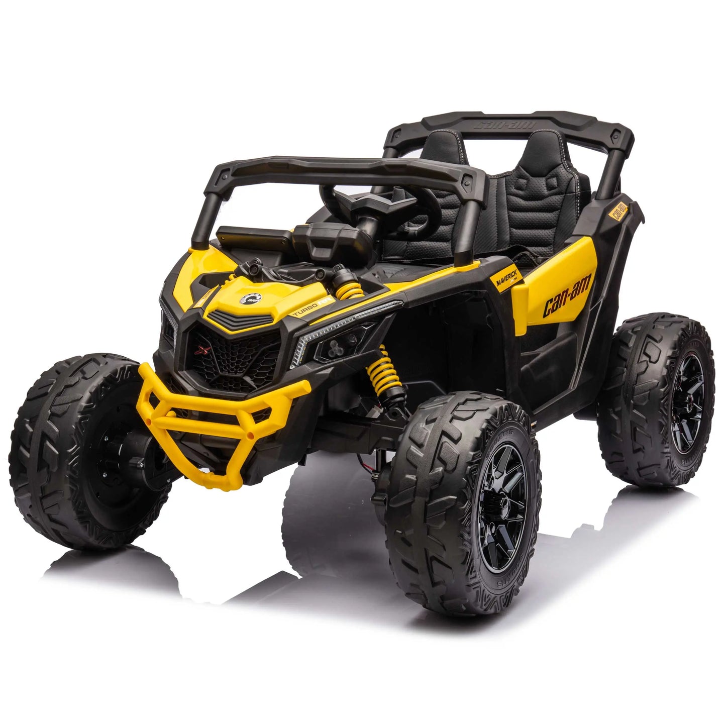 Can-Am Maverick Custom Edition 24V Kids Ride-On UTV Buggy Car | Yellow