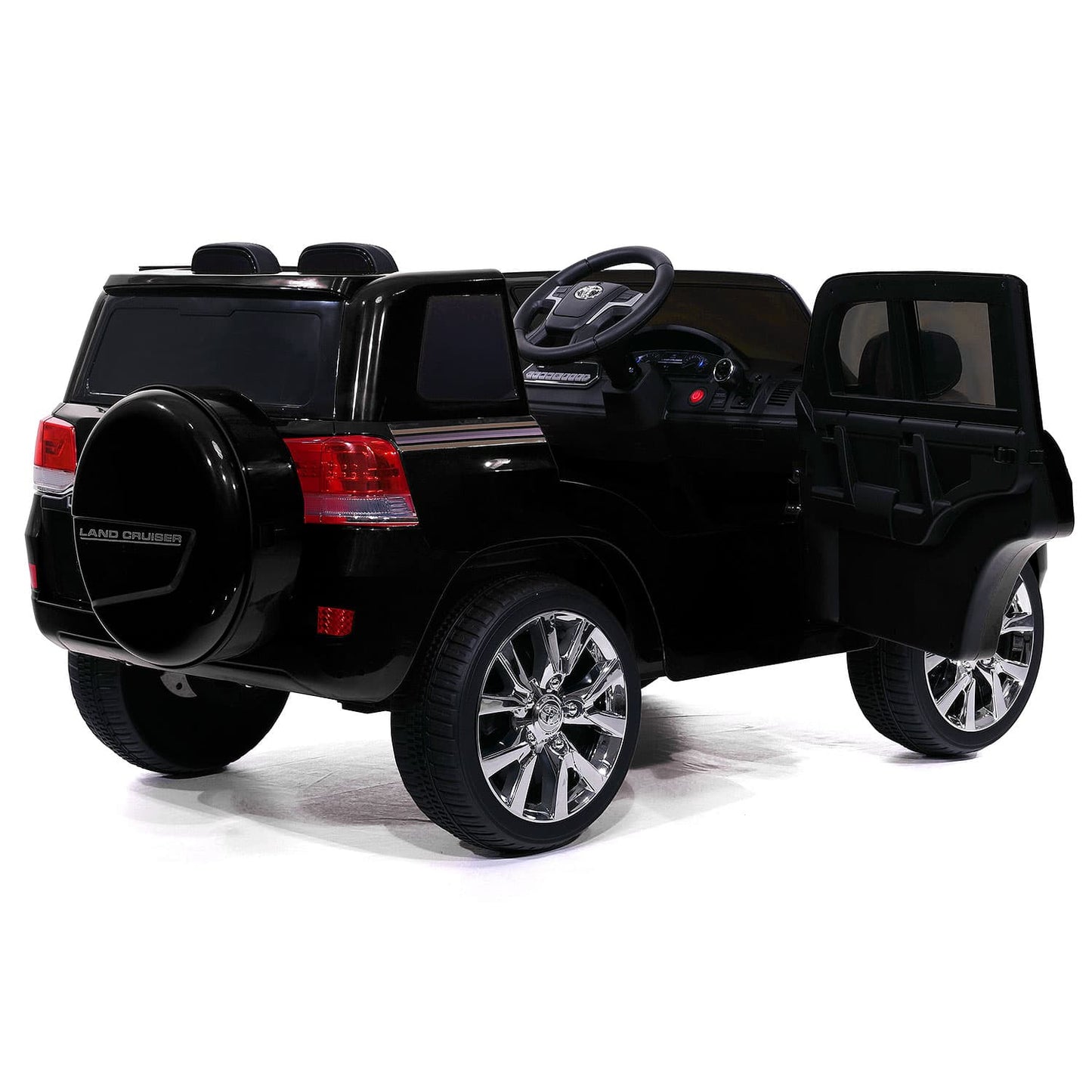 Toyota Land Cruiser 12V Kids Ride-On Car with R/C Parental Remote | Black