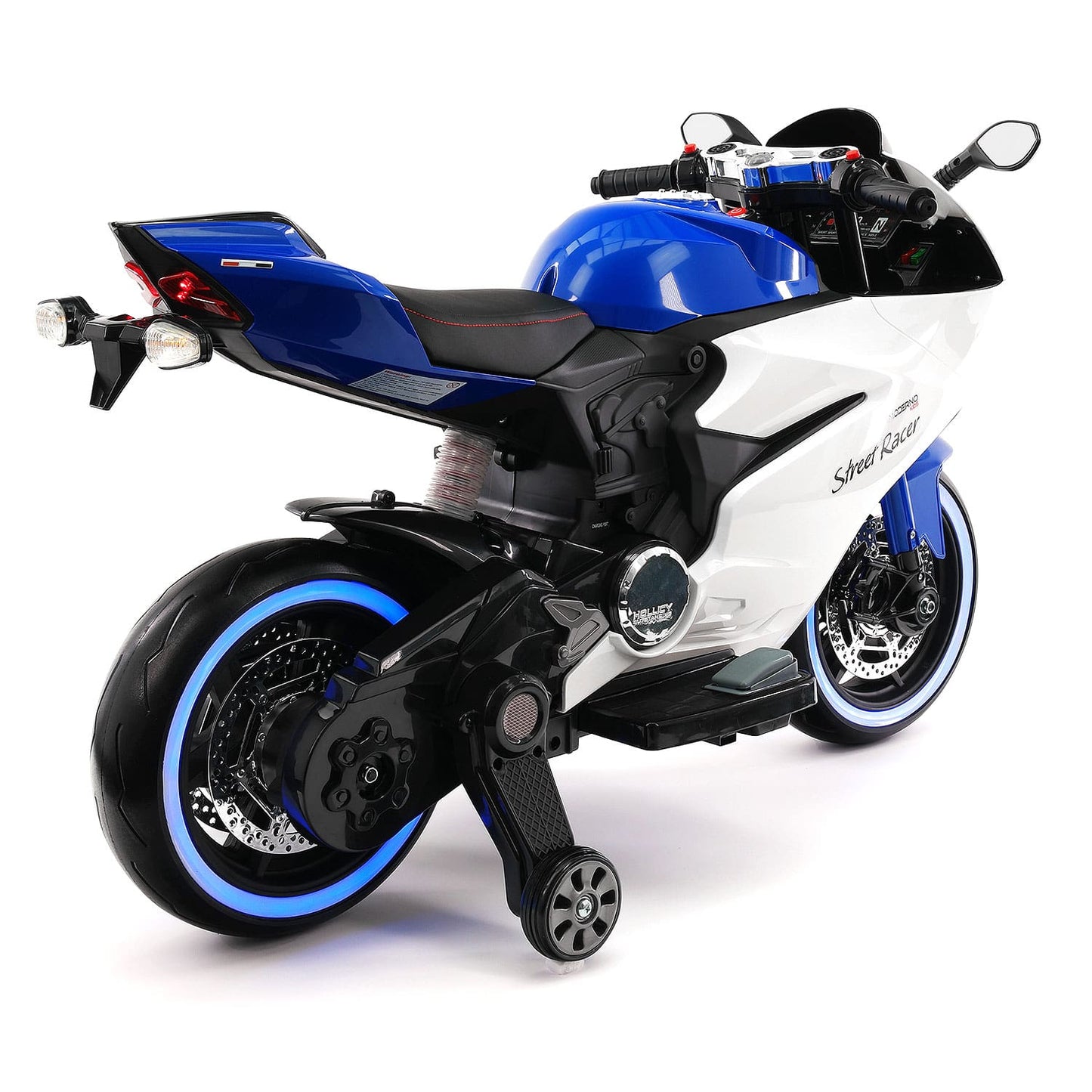 Street Racer 12V Electric Kids Ride-On Motorcycle | Blue