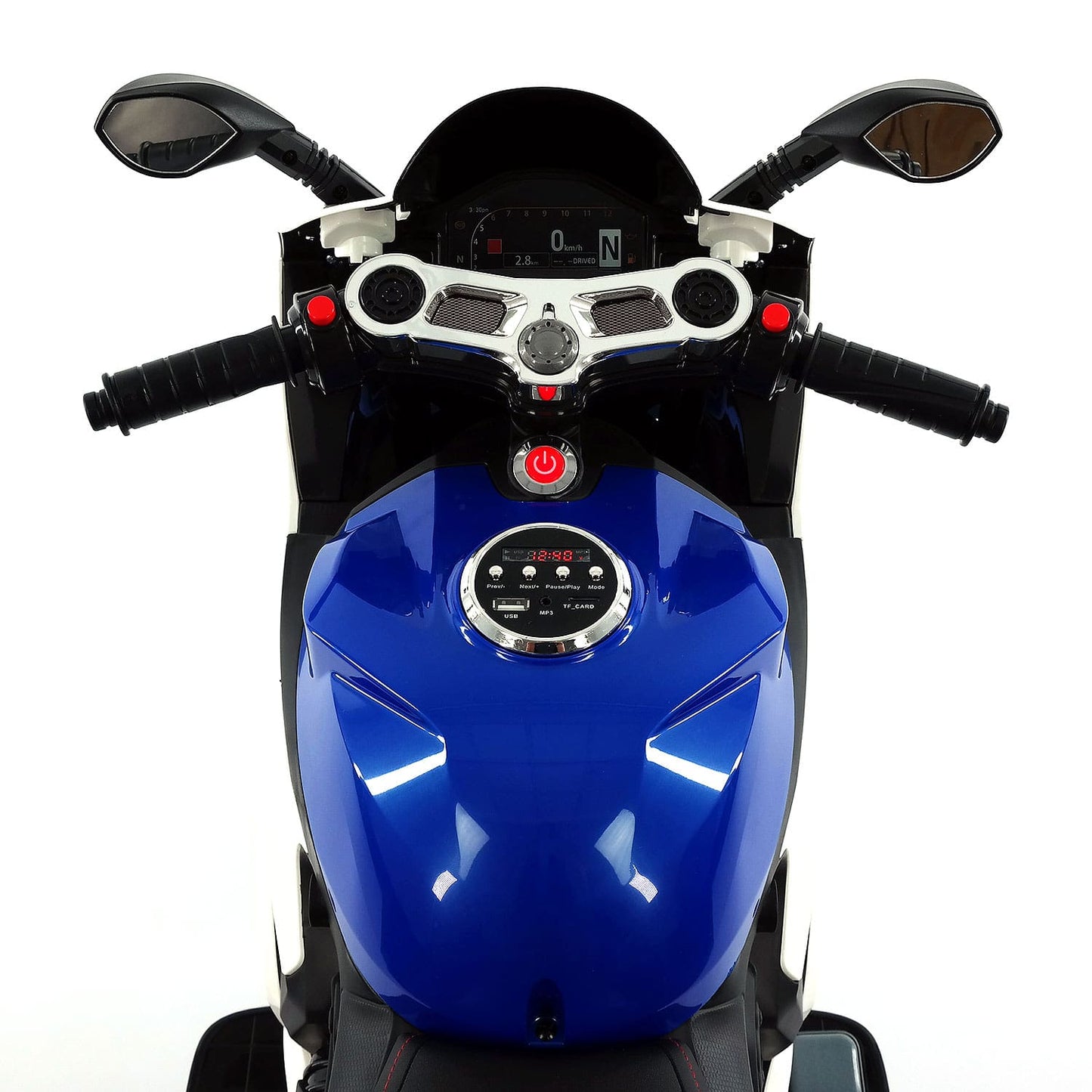 Street Racer 12V Electric Kids Ride-On Motorcycle | Blue
