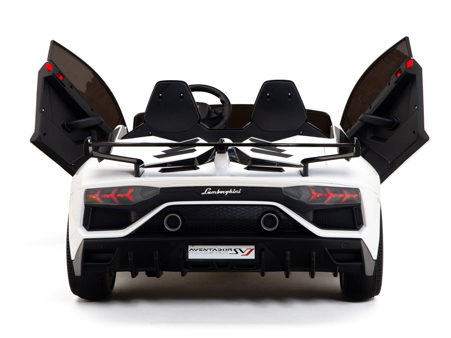 Lamborghini Aventador SVJ Drift Edition 24V Kids Ride-On Car with R/C Parental Remote | White