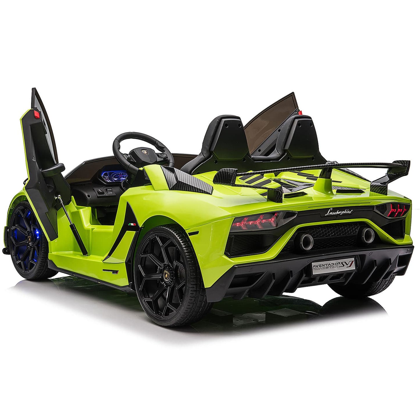 Lamborghini Aventador SVJ 24V Kids Ride-On Car with R/C Parental Remote | Green