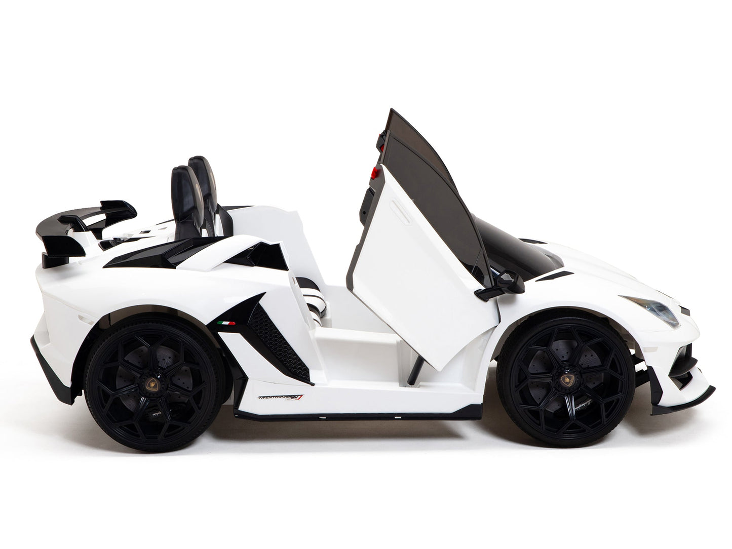 Lamborghini Aventador SVJ Drift Edition 24V Kids Ride-On Car with R/C Parental Remote | White